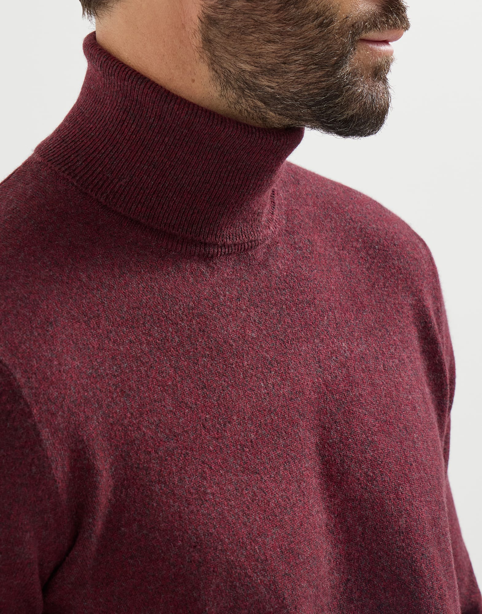Cashmere turtleneck sweater for Man in Dark Grey | Brunello Cucinelli
