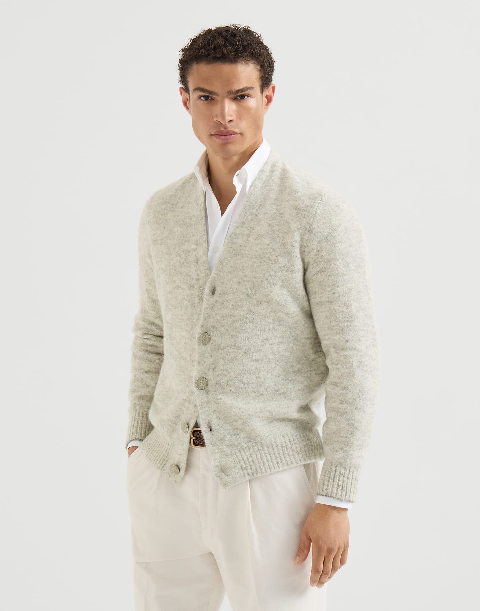 Button-front Cardigan - Front view - View Full Screen