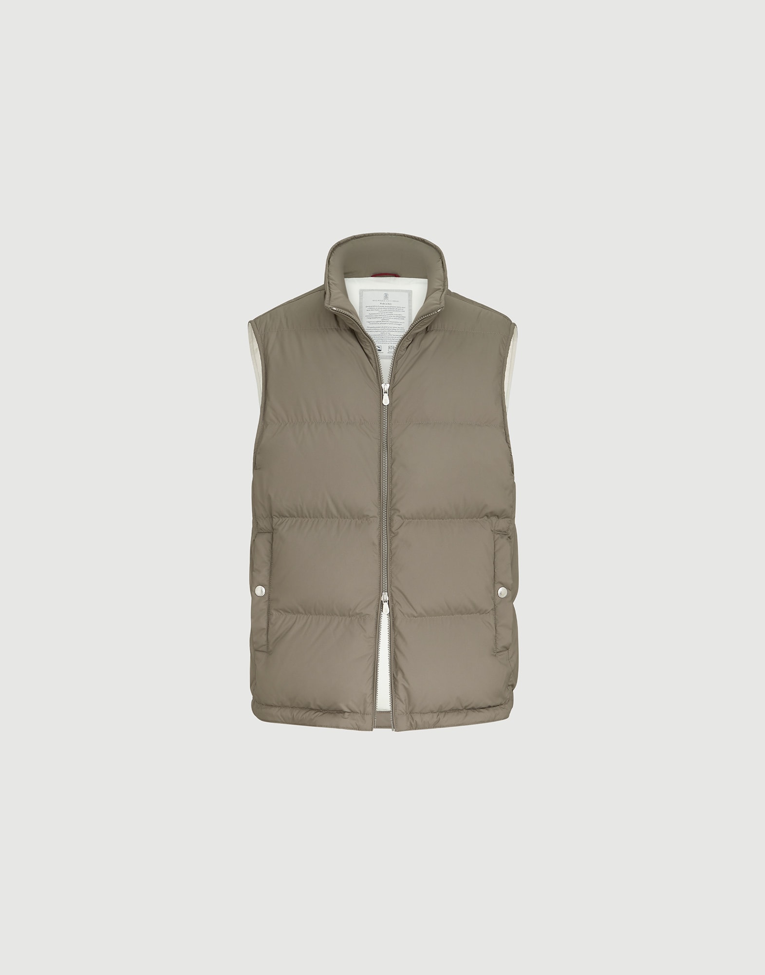 メンズ 向け ミリタリー フード付き ダウンベスト | Brunello Cucinelli