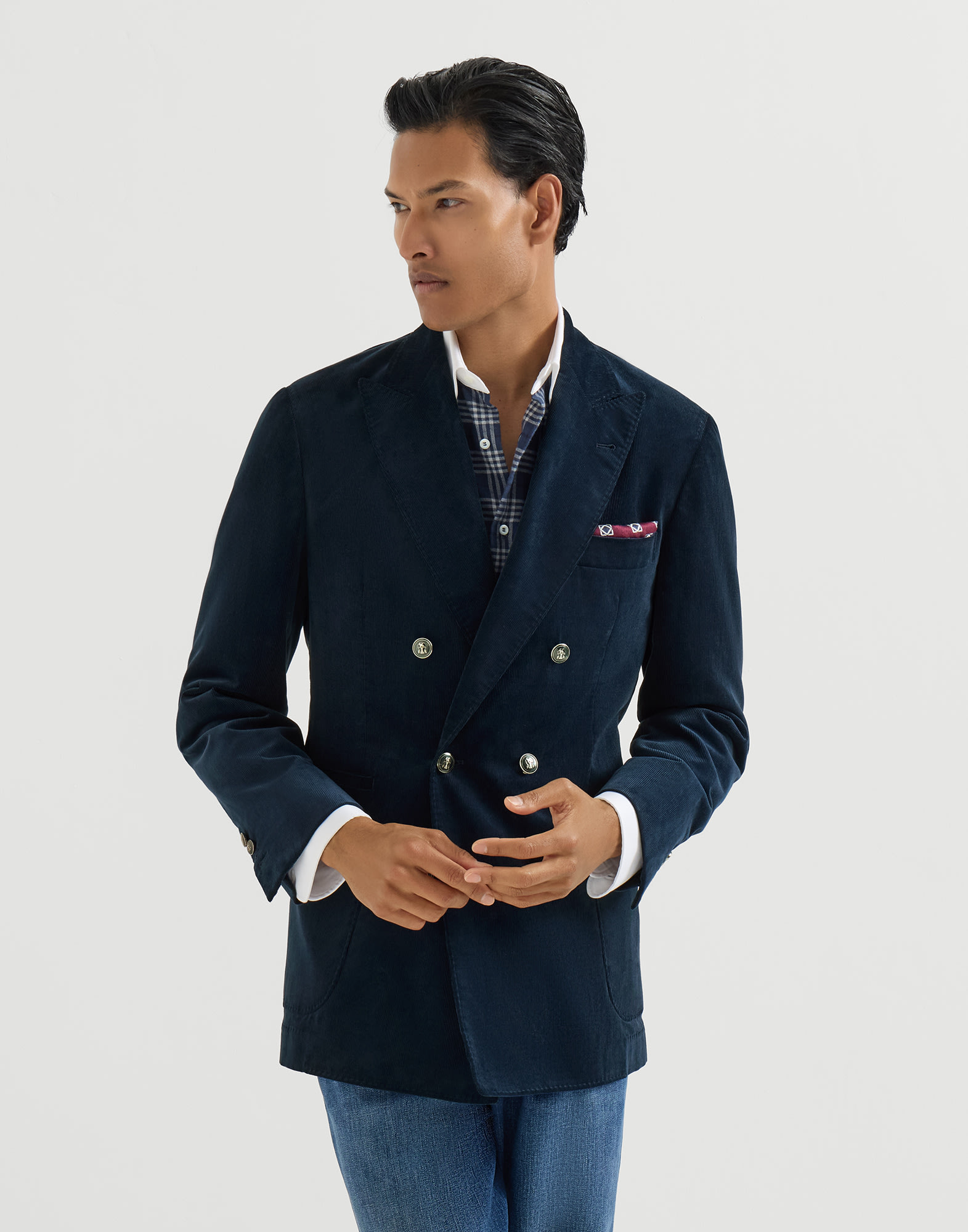 One-and-a-Half-Breasted Blazer - Front view - View Full Screen