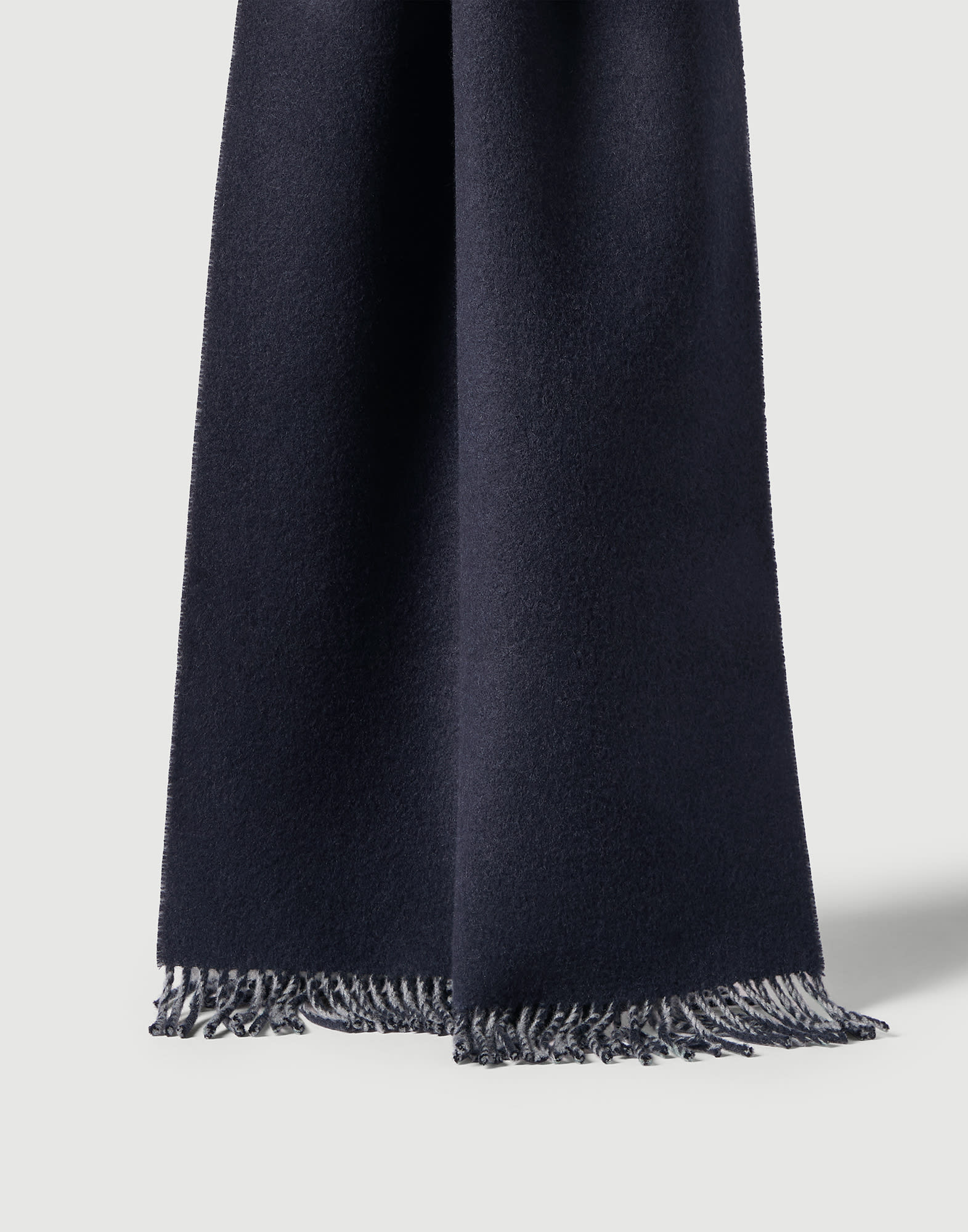 Wool and cashmere scarf Navy Blue Man - Brunello Cucinelli