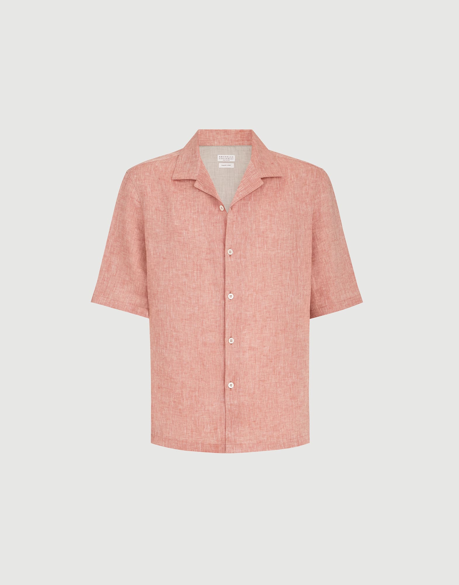 Short sleeve shirt for Man in Apricot | Brunello Cucinelli