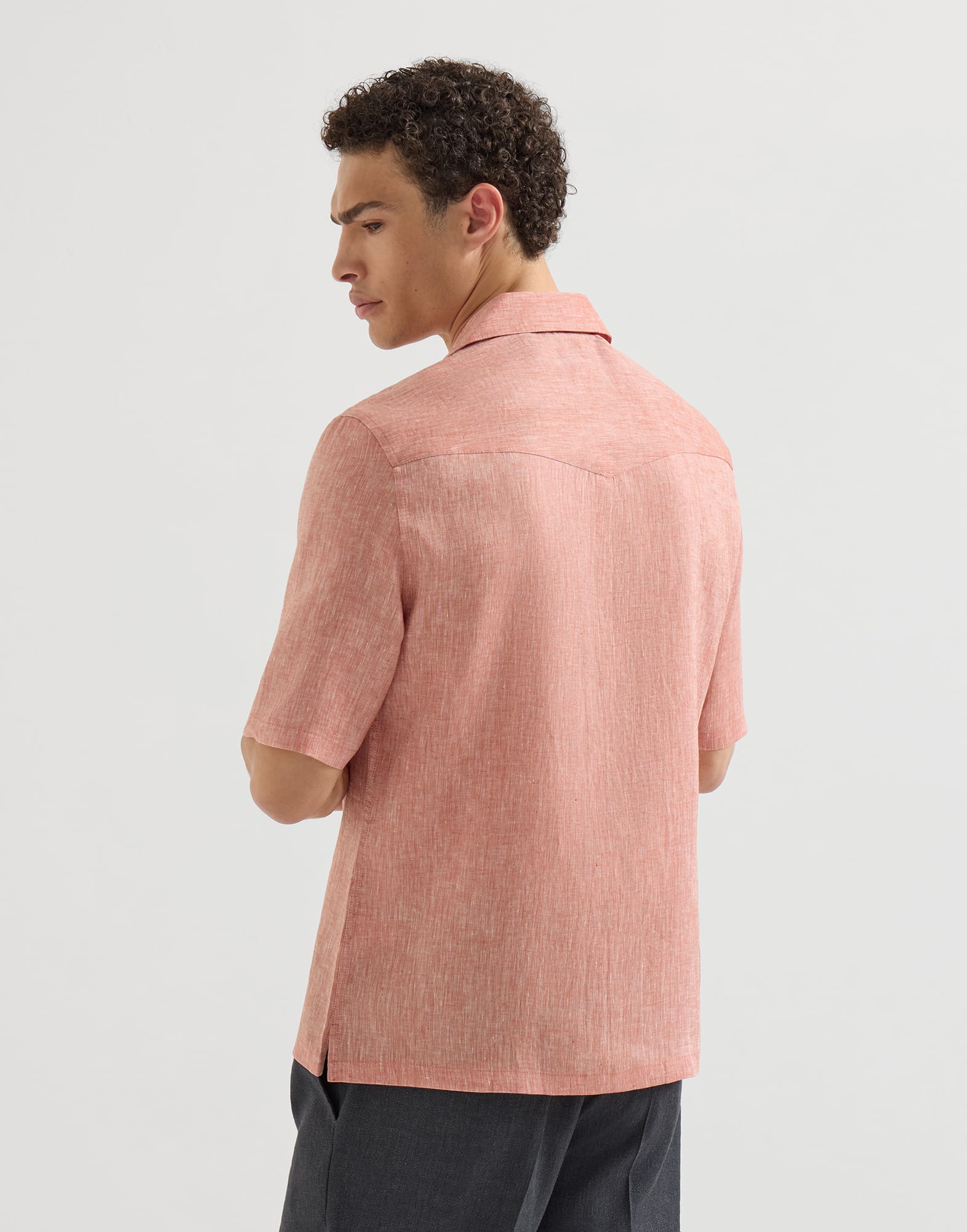 Short sleeve shirt for Man in White | Brunello Cucinelli