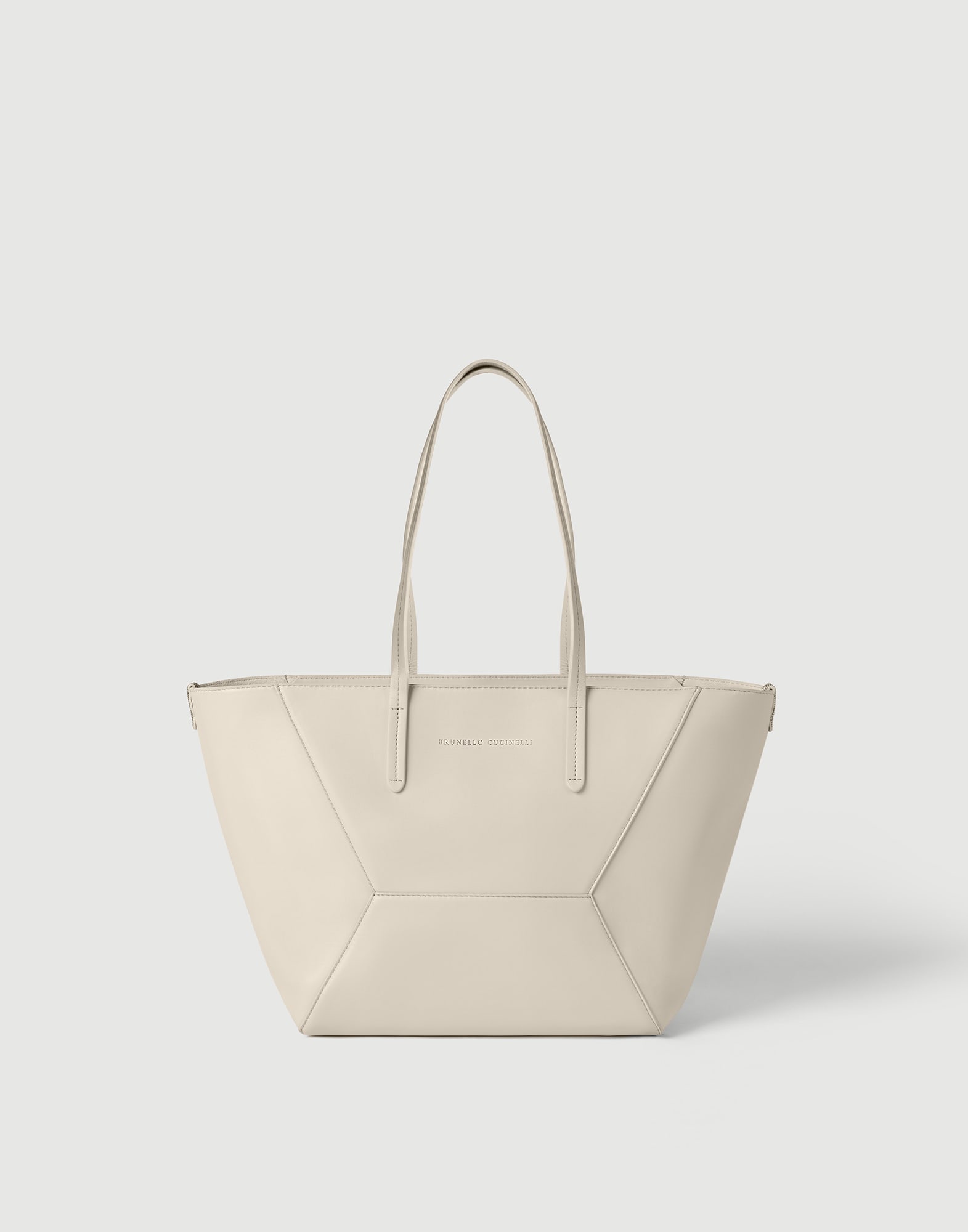 Petit sac BC Duo en cuir de veau Ivoire Femme - Brunello Cucinelli