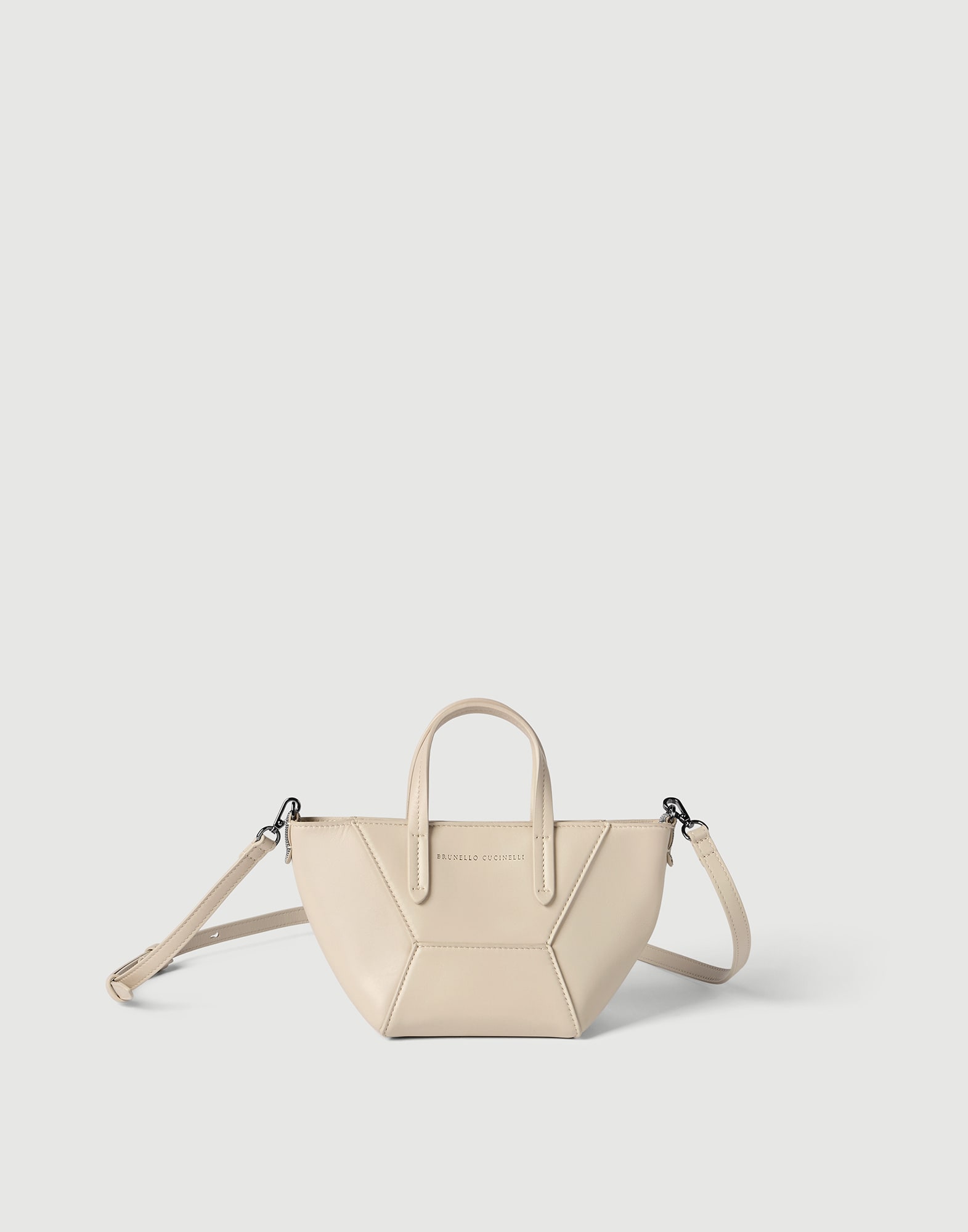 小牛皮BC Duo迷你手袋 象牙色 女款 - Brunello Cucinelli