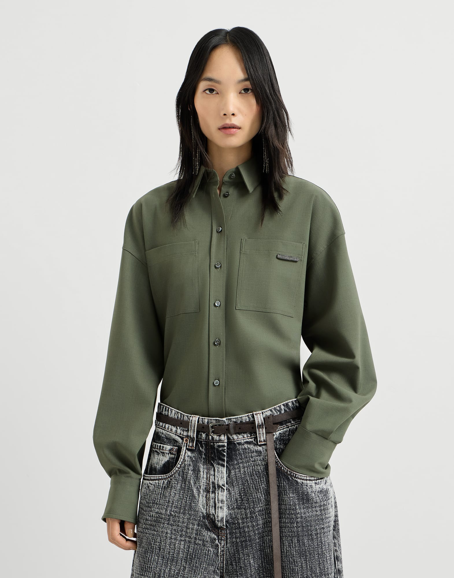 Wool Shirt - Front view - View Full Screen