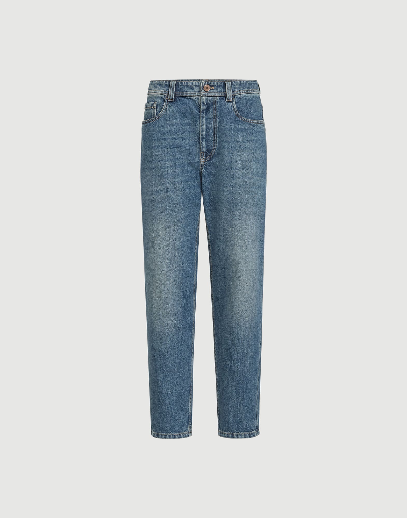 BRUNELLO CUCINELLI ブルネロクチネリバギーテーパードデニム レディース 向け デニムブルー オーセンティック デニム バギー
