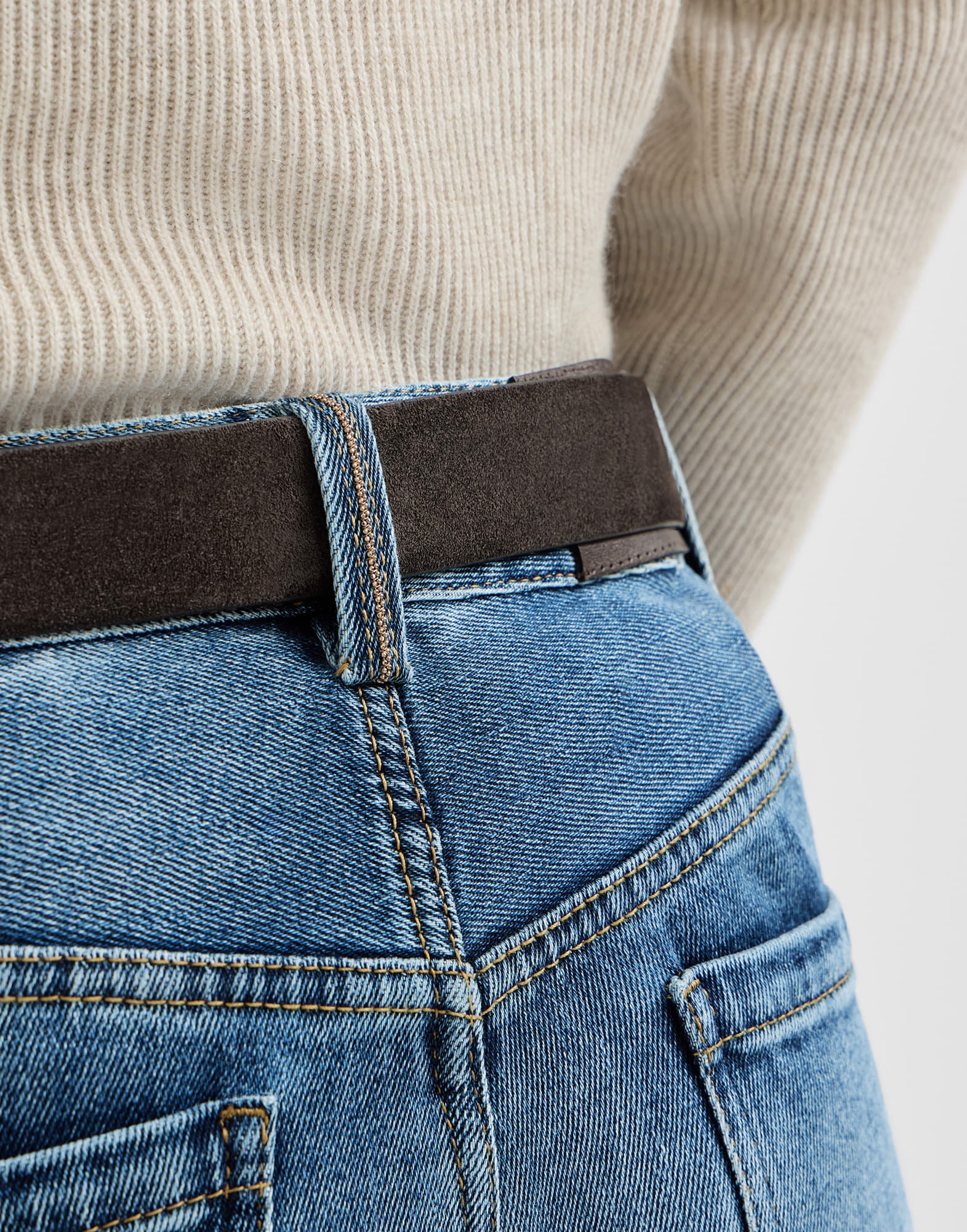 Contemporary Loose trousers for Woman in Denim | Brunello Cucinelli