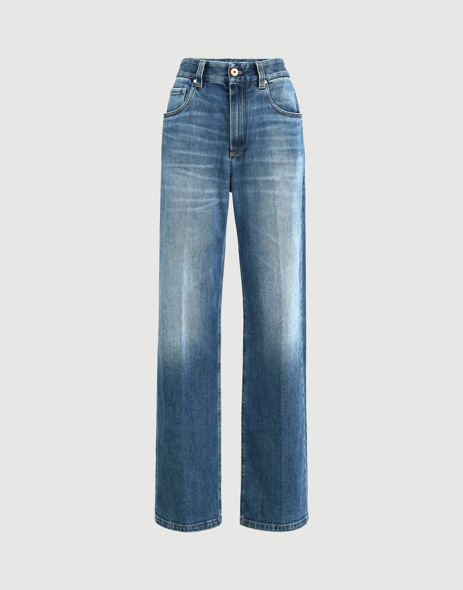 Contemporary Loose trousers for Woman in Denim | Brunello Cucinelli