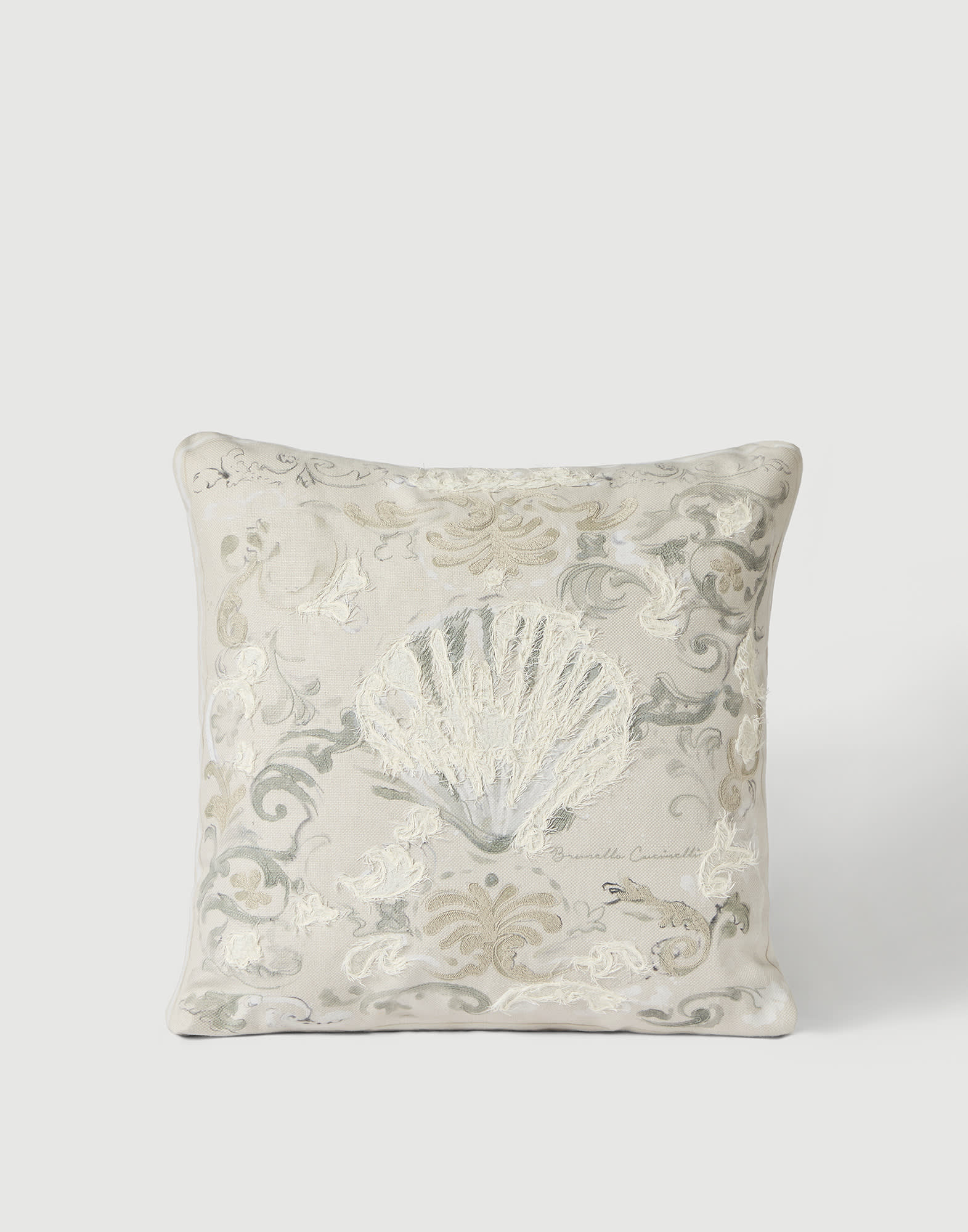 Mediterranea Cushion Sand Lifestyle - Brunello Cucinelli