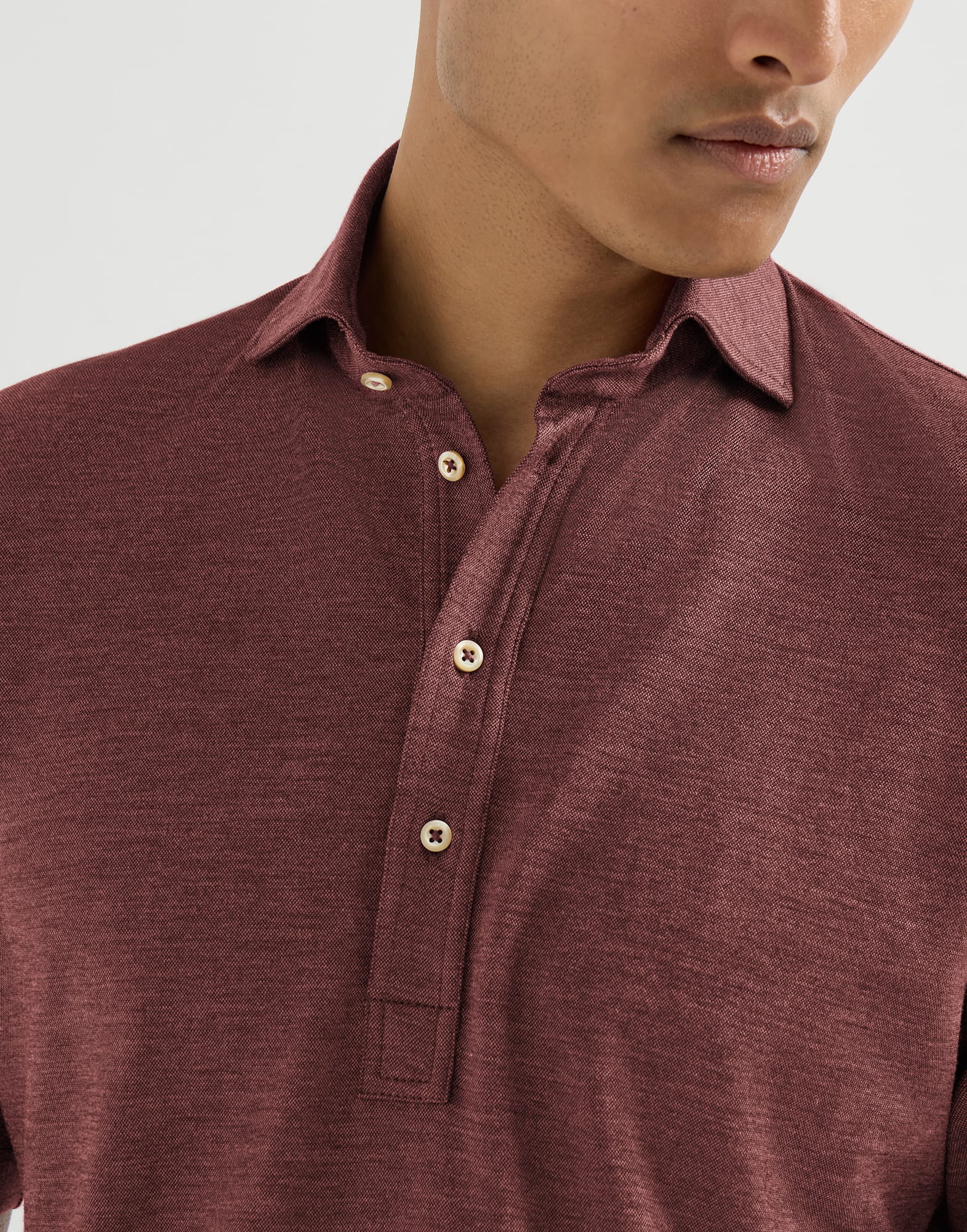 メンズ 向け ミリタリー ピケ ポロシャツ | Brunello Cucinelli