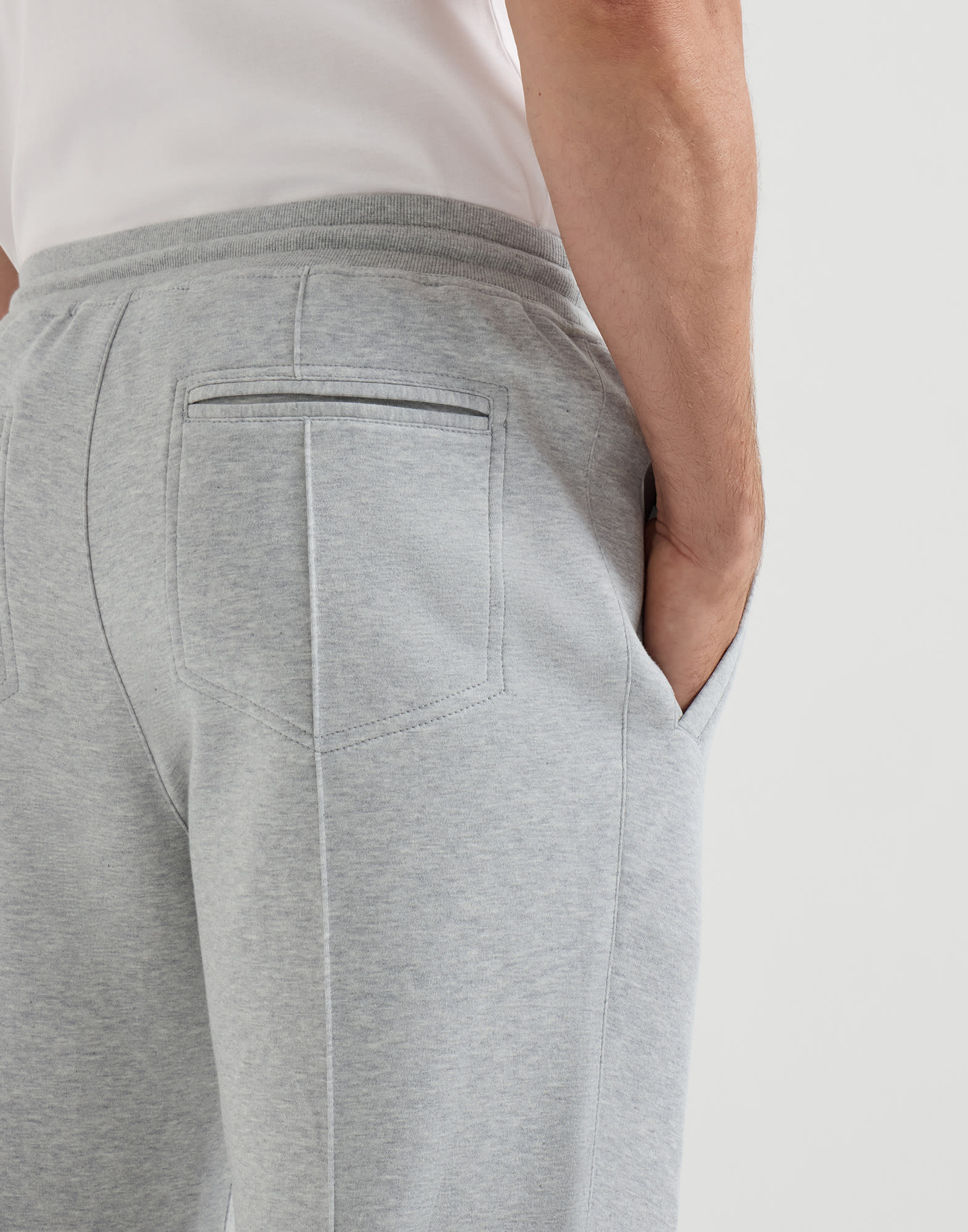 Double cloth trousers for Man in Cobalt | Brunello Cucinelli