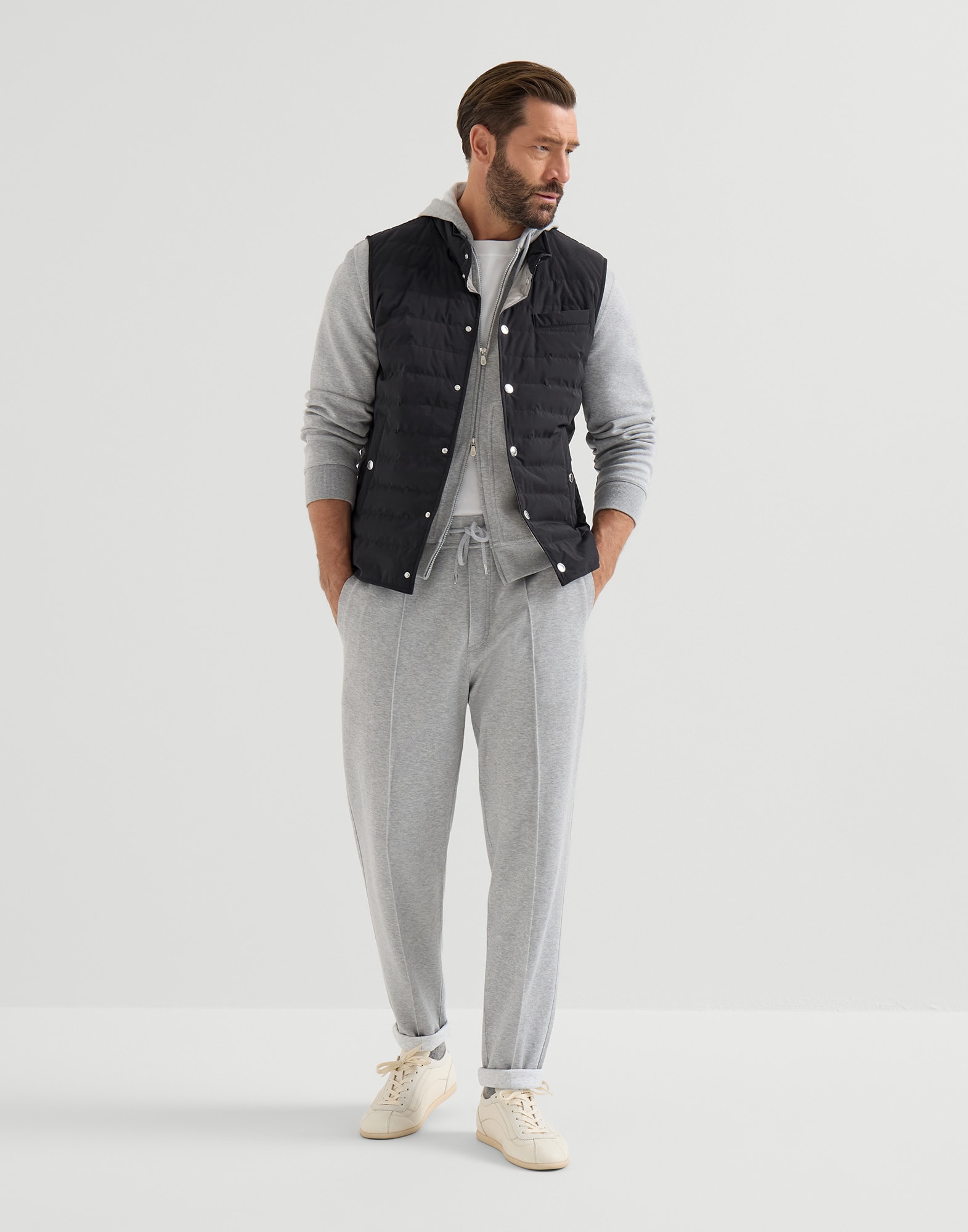 Double cloth trousers for Man in Cobalt | Brunello Cucinelli