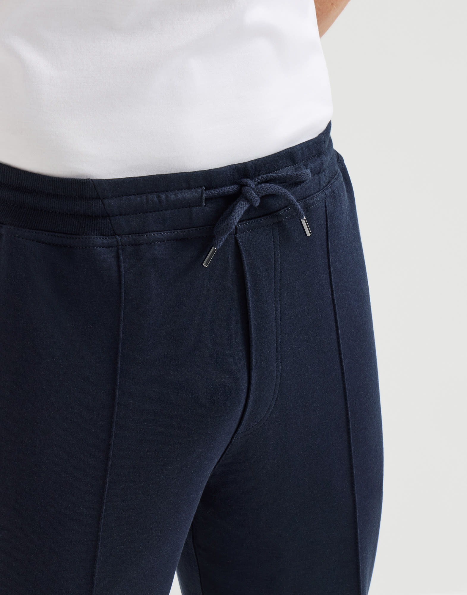 Double cloth trousers for Man in Cobalt | Brunello Cucinelli