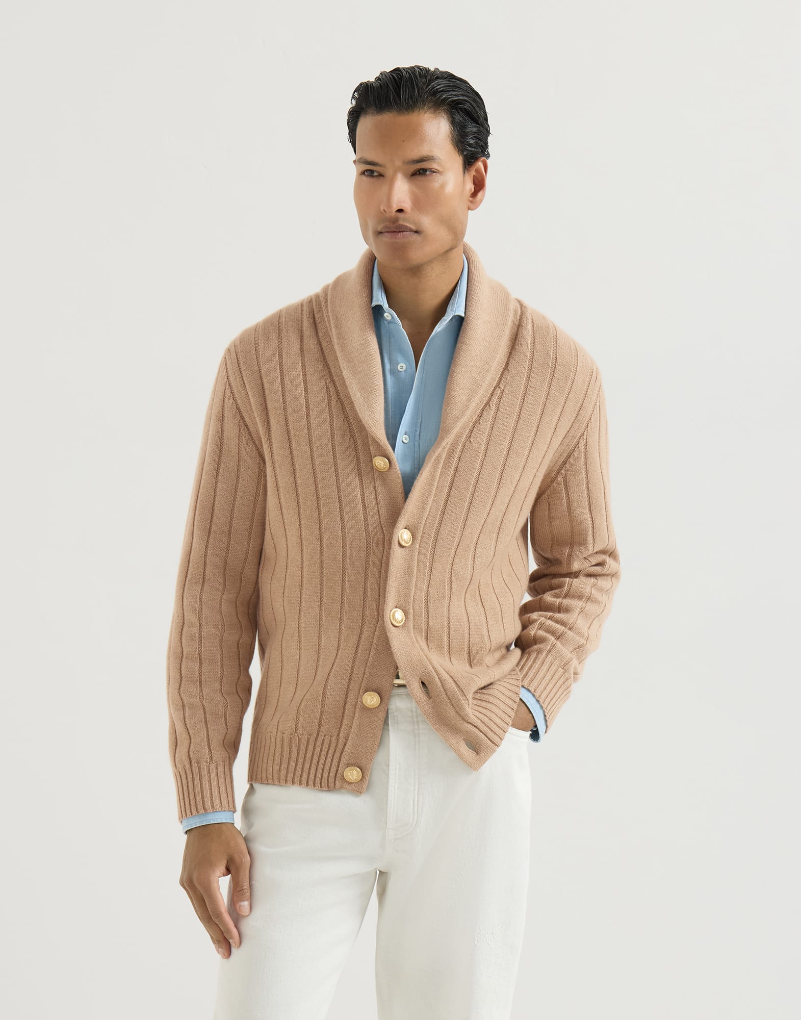 Button-front Cardigan - Front view - View Full Screen