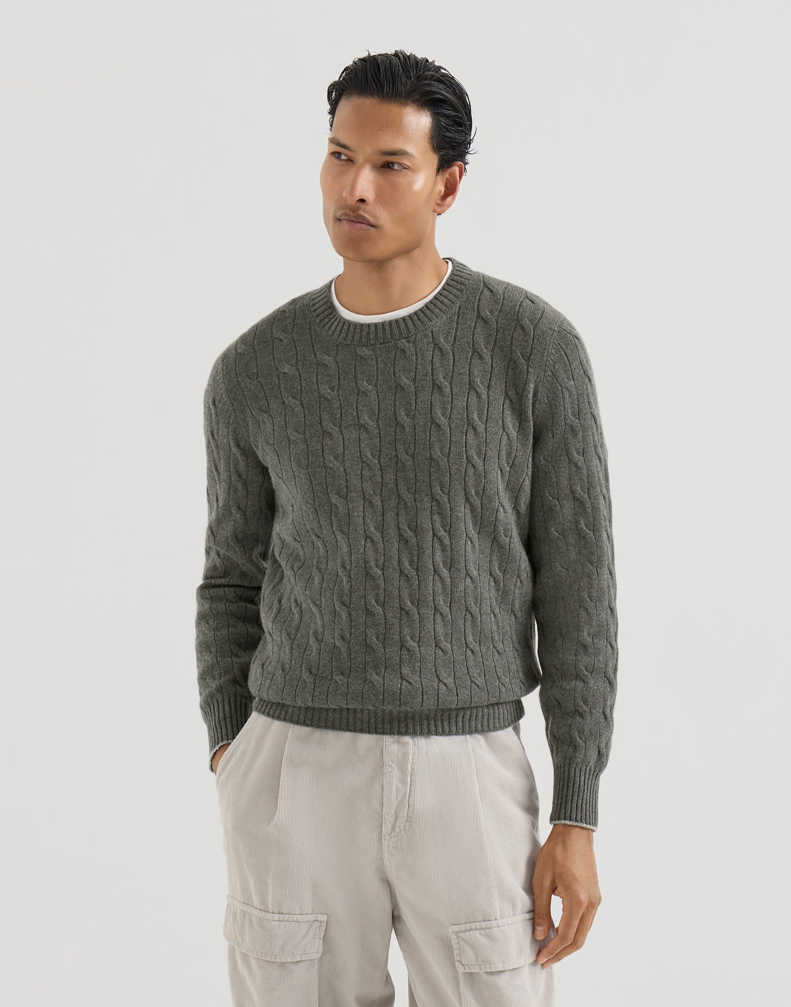 Cable knit sweater N/A Man - Brunello Cucinelli