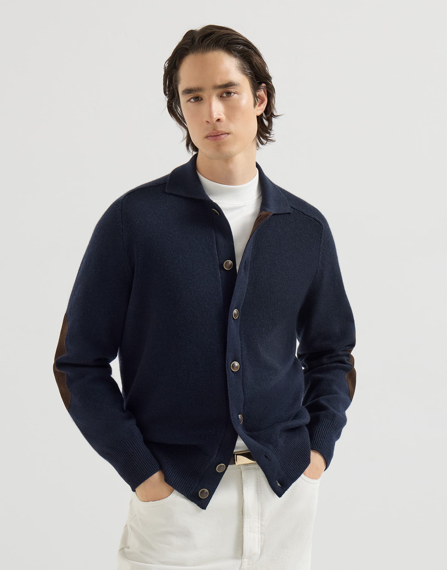 Button-front Cardigan - Front view - View Full Screen