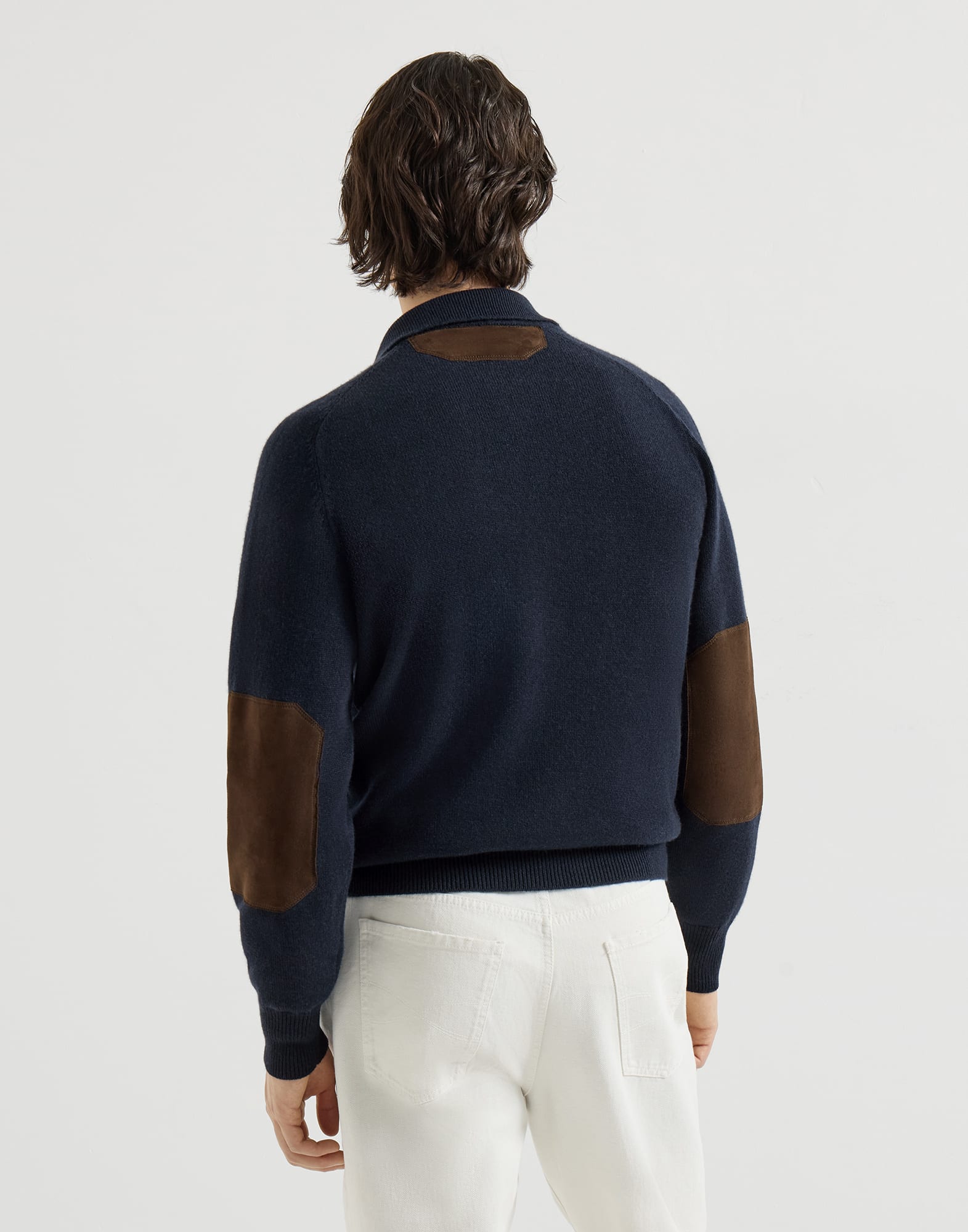Cashmere cardigan for Man in Navy Blue | Brunello Cucinelli