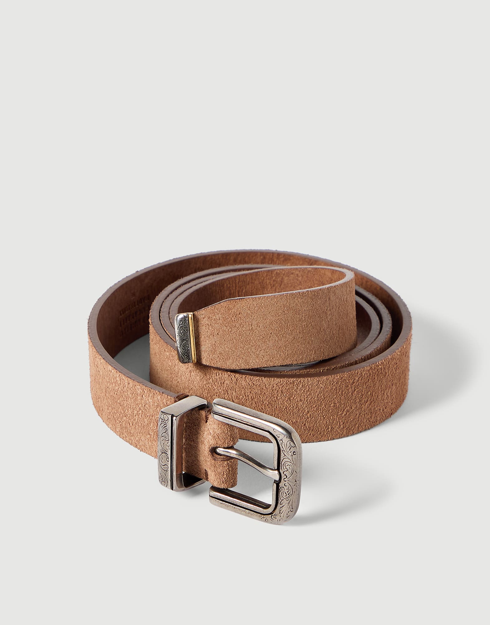 メンズ 向け ヘーゼルナッツ リバースレザー ベルト | Brunello Cucinelli