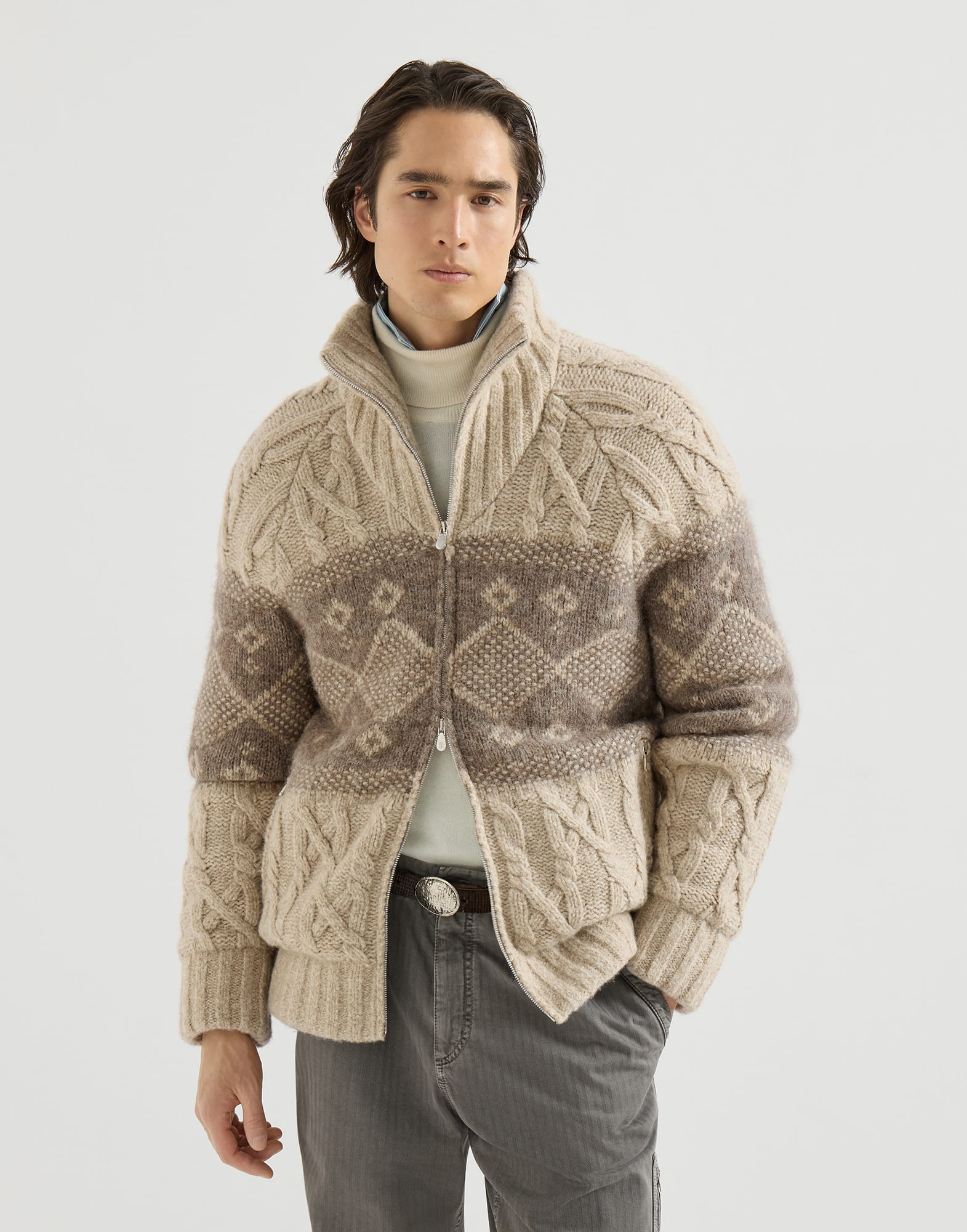 Knit Down Jackets - Front view - View Full Screen