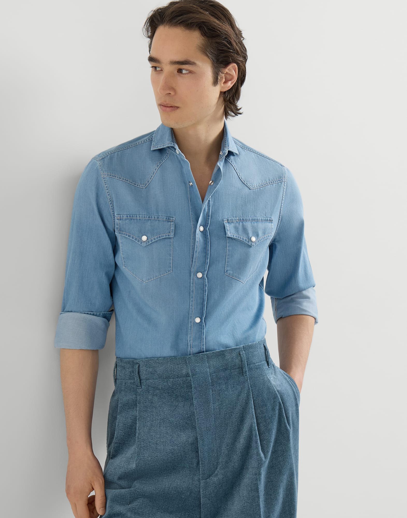 Denim Shirt - Editorial view - View Full Screen
