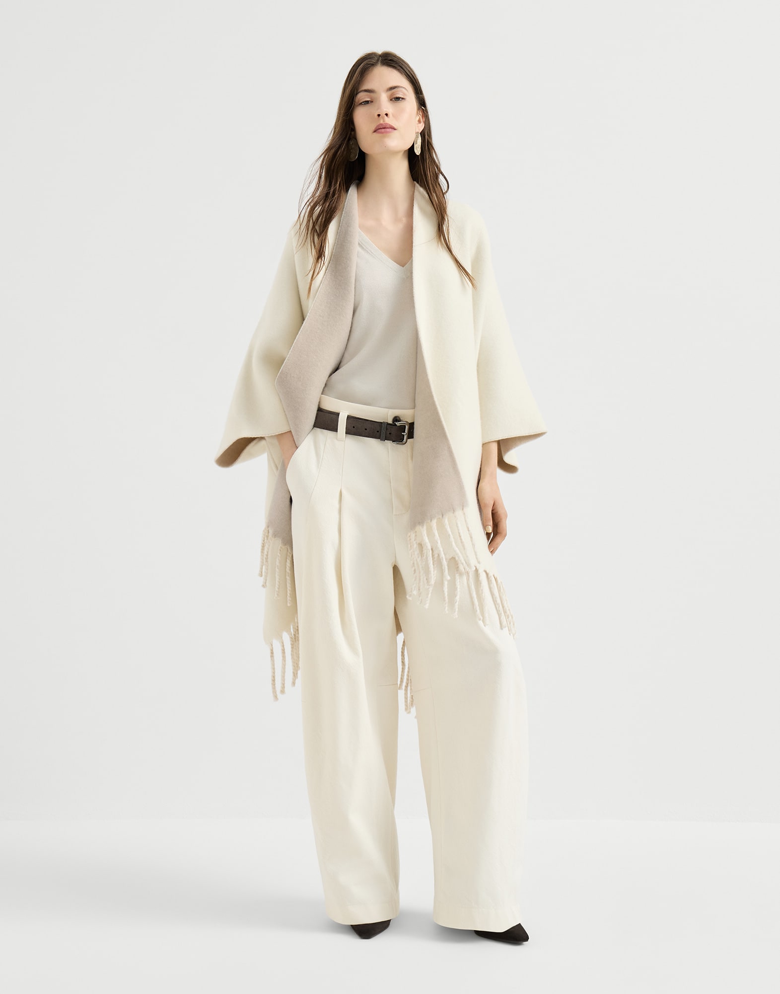 Sparkling cashmere and silk sweater for Woman in Milk | Brunello
