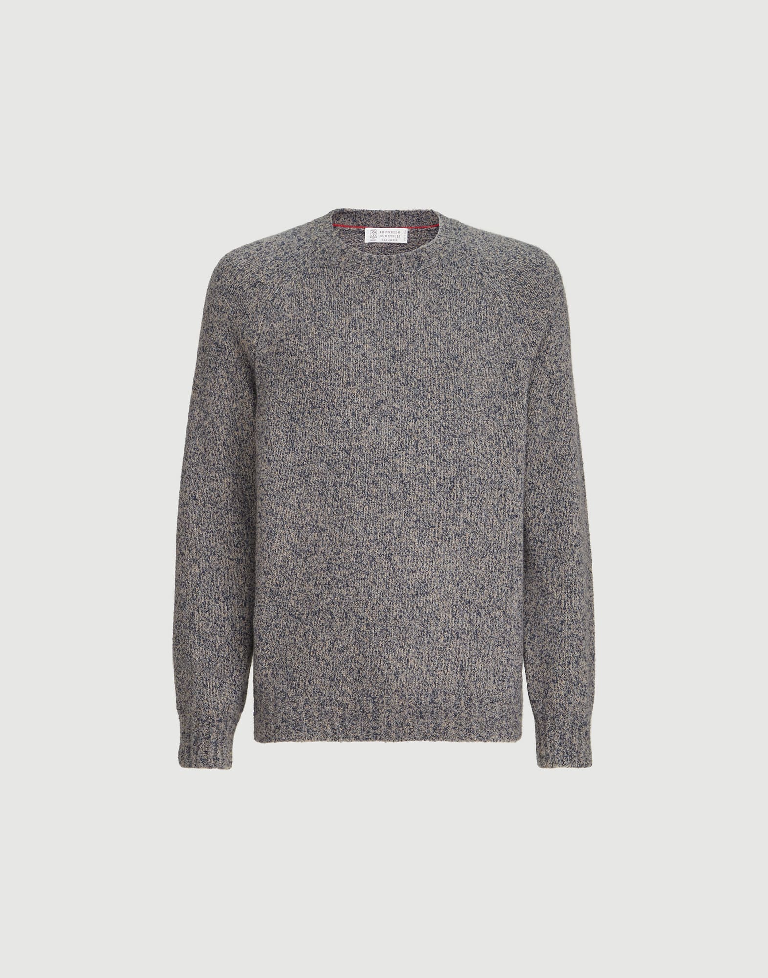 Chiné sweater for Man in Cerulean | Brunello Cucinelli