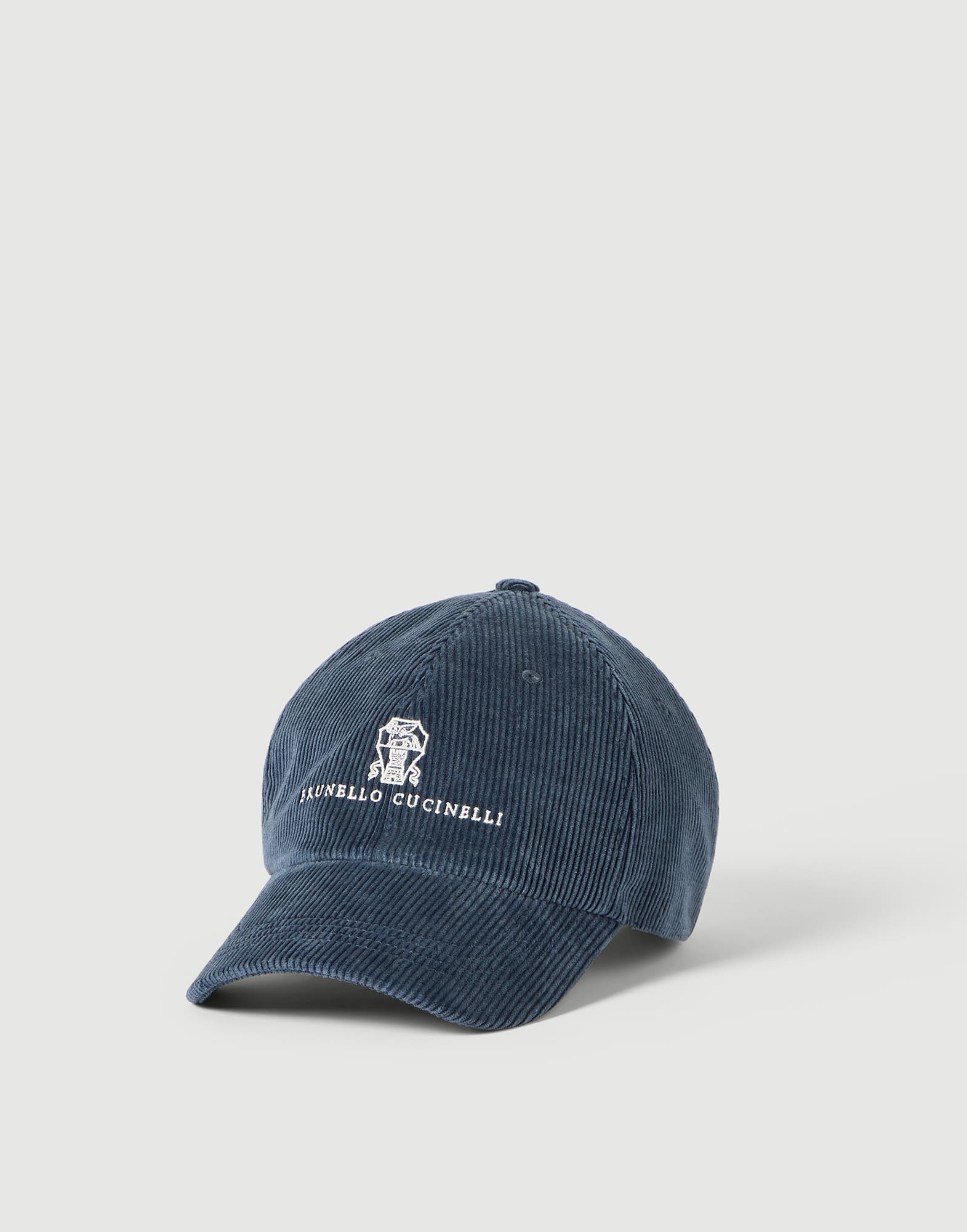 メンズ 向け ブルー ロゴ入り ベースボールキャップ | Brunello Cucinelli