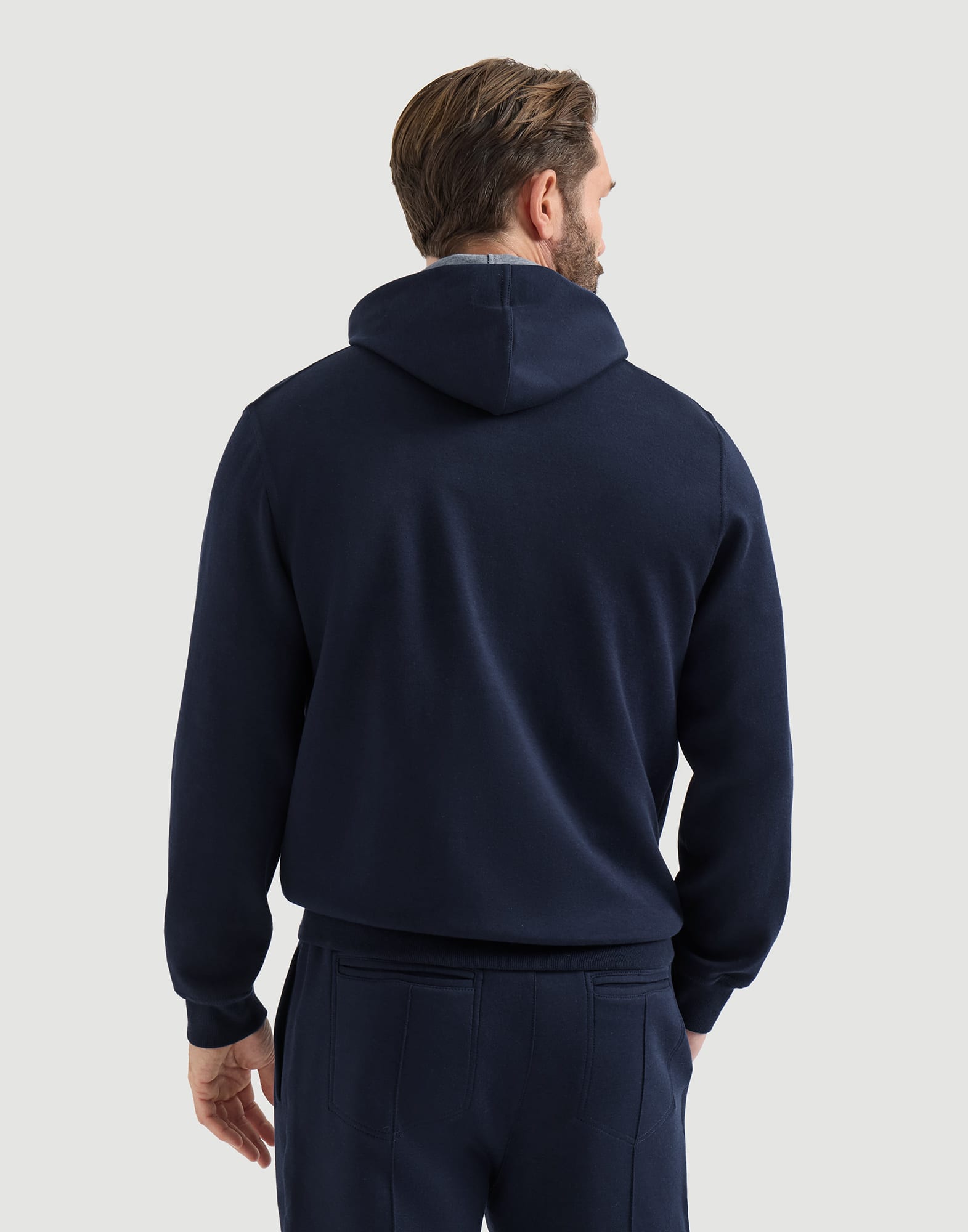 Double cloth sweatshirt for Man in Medium Grey | Brunello Cucinelli