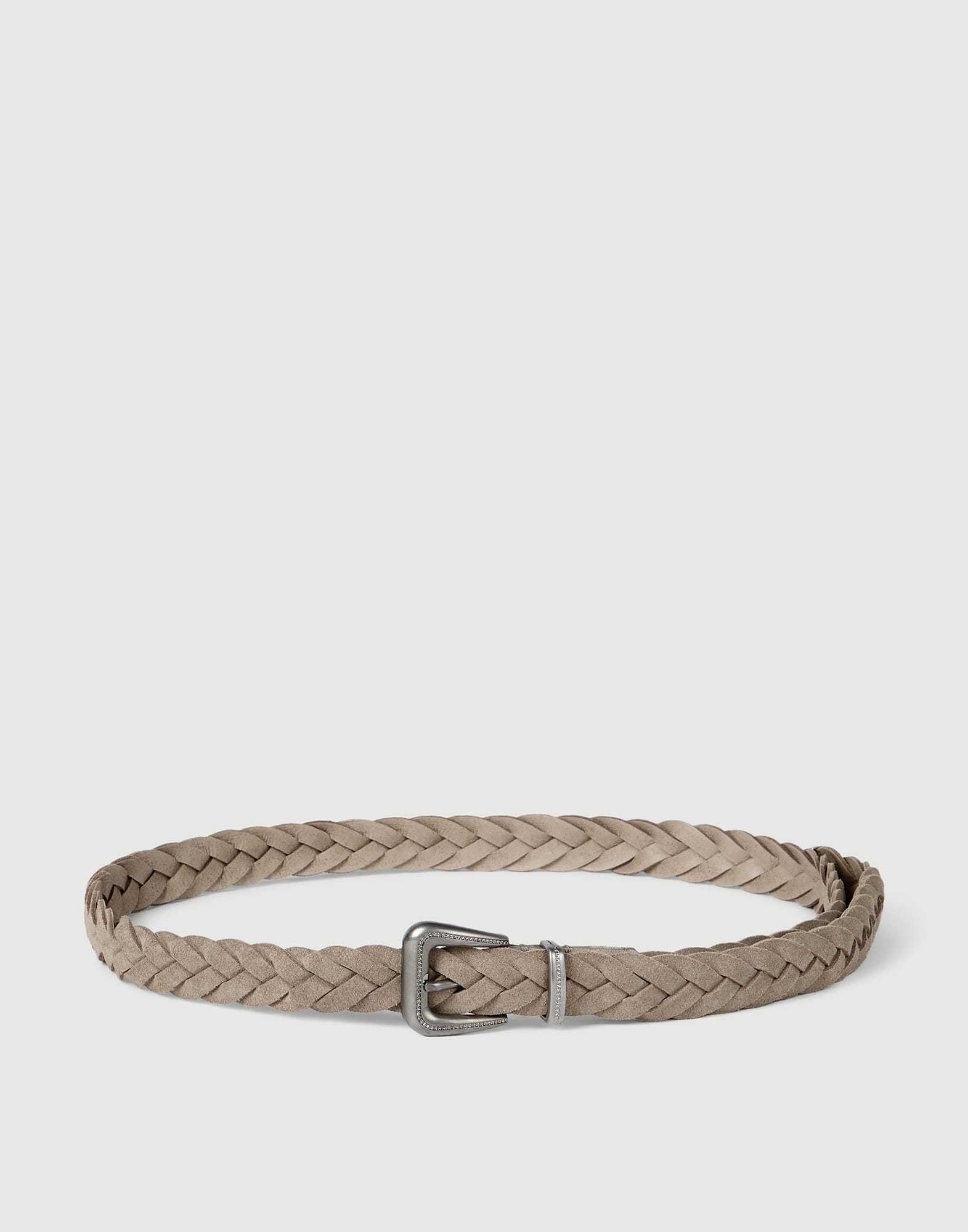 Brunello Cucinelli Embossed Leather Belt, Beige BRUNELLO CUCINELLI Leather Belt | Sam Malouf Authentic Luxury main image 4