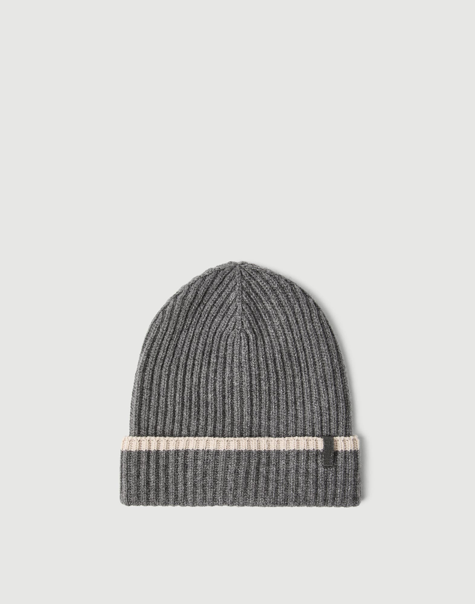 Knit beanie for Woman in Lead | Brunello Cucinelli