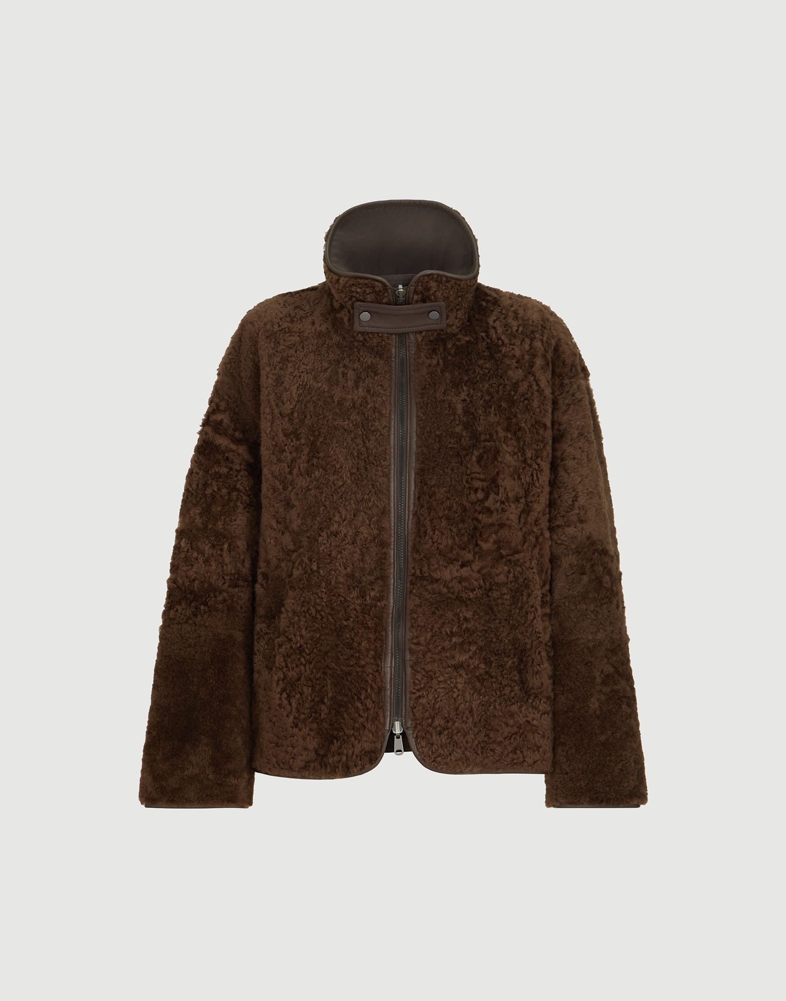 Shearling reversible outerwear for Woman in Brown | Brunello Cucinelli