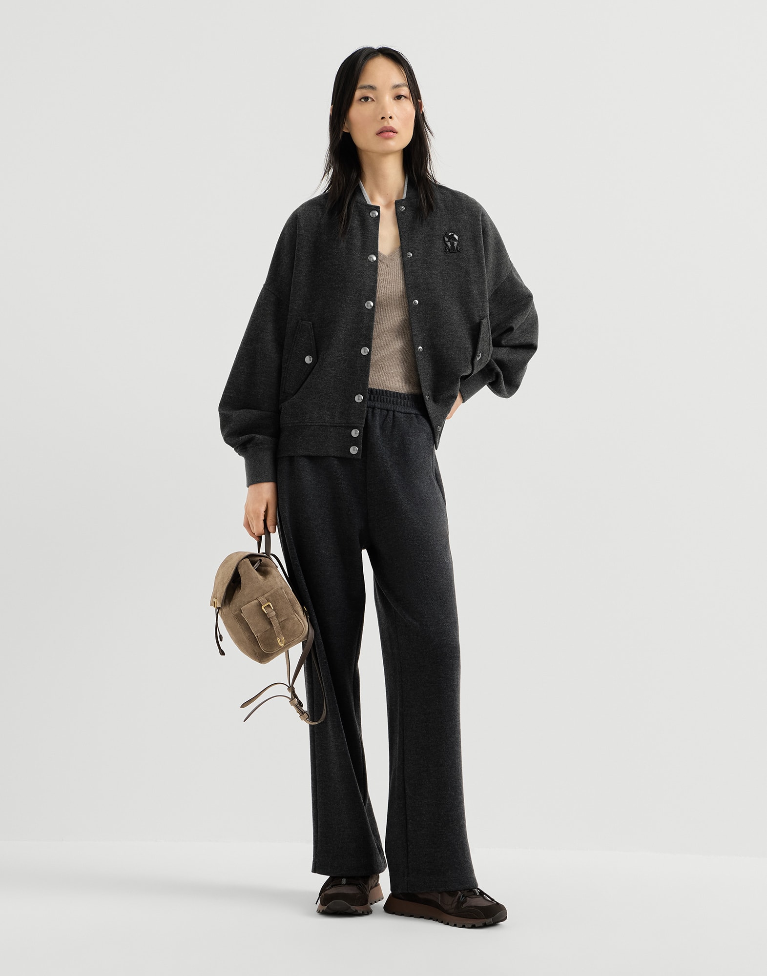 Sparkling cashmere ribbed sweater for Woman in Rope | Brunello