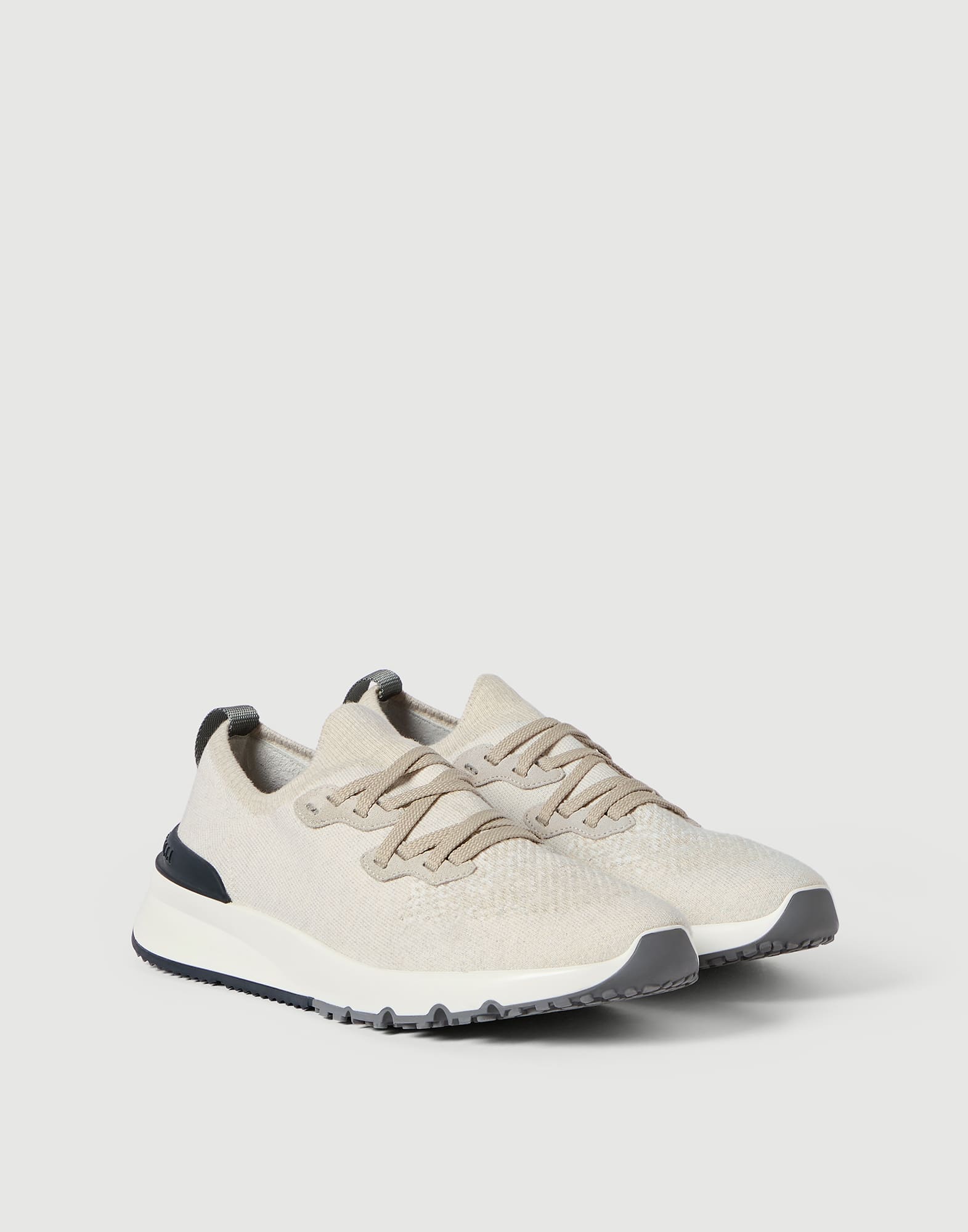 Sneakers in Chin&eacute;-Strick aus Baumwolle Panama Herren - Brunello Cucinelli