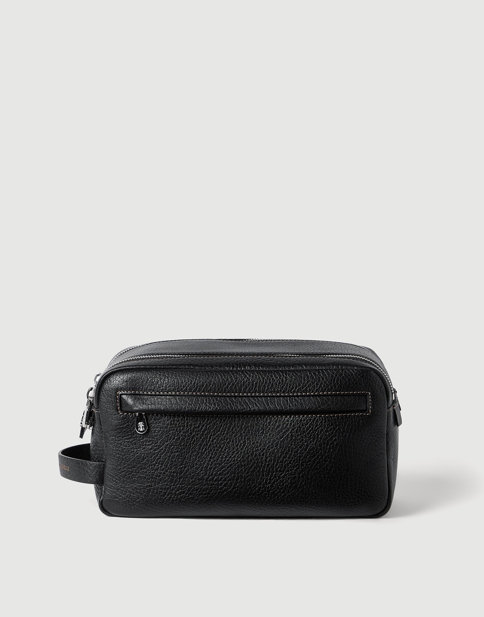 Calfskin beauty case Black Man - Brunello Cucinelli