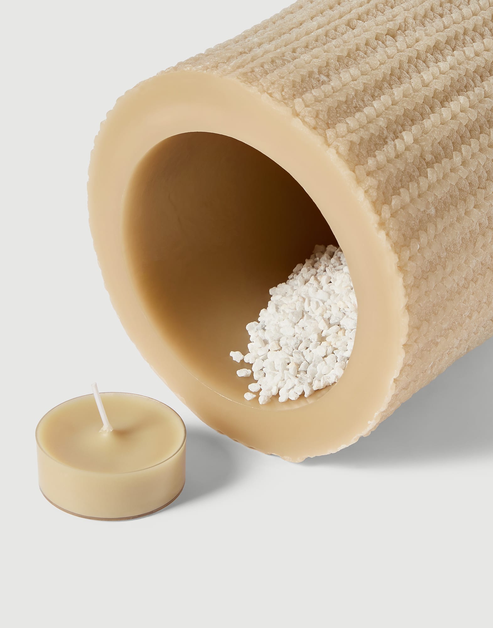 Large wax lantern in Sand | Lifestyle | Brunello Cucinelli