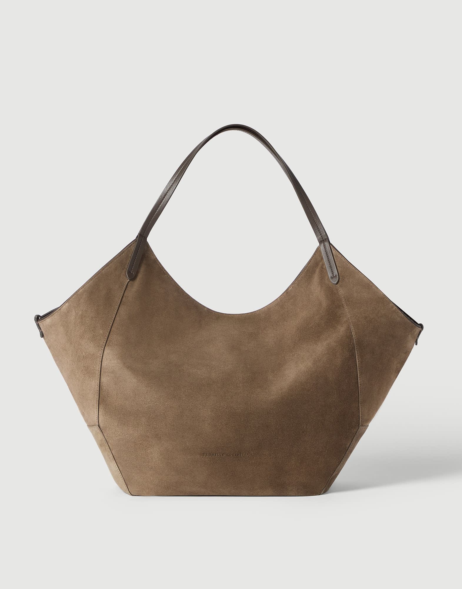 Reversible Duo shopper in suede Brown Woman - Brunello Cucinelli
