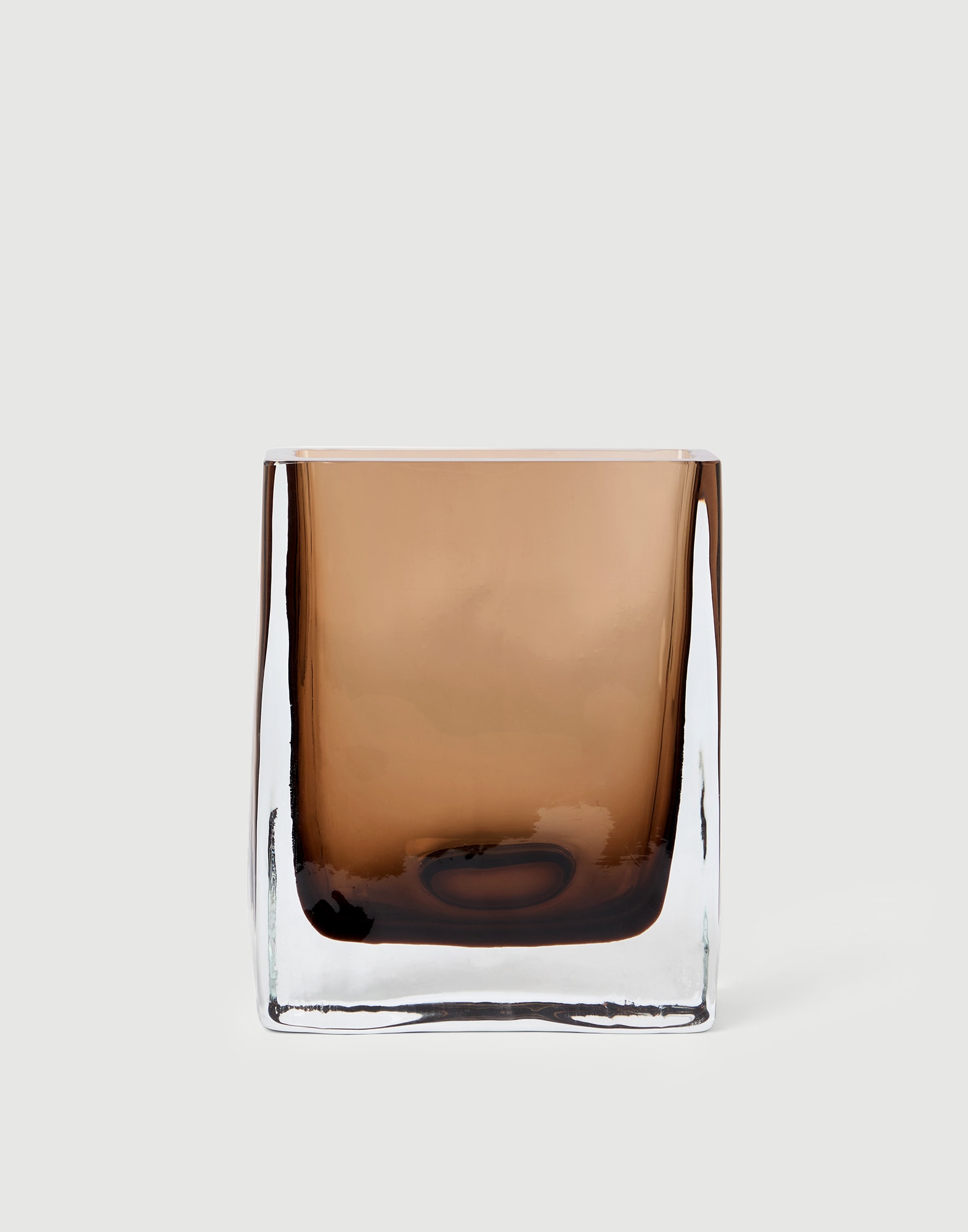 Murano glass rectangular vase Brown Fade Lifestyle - Brunello Cucinelli