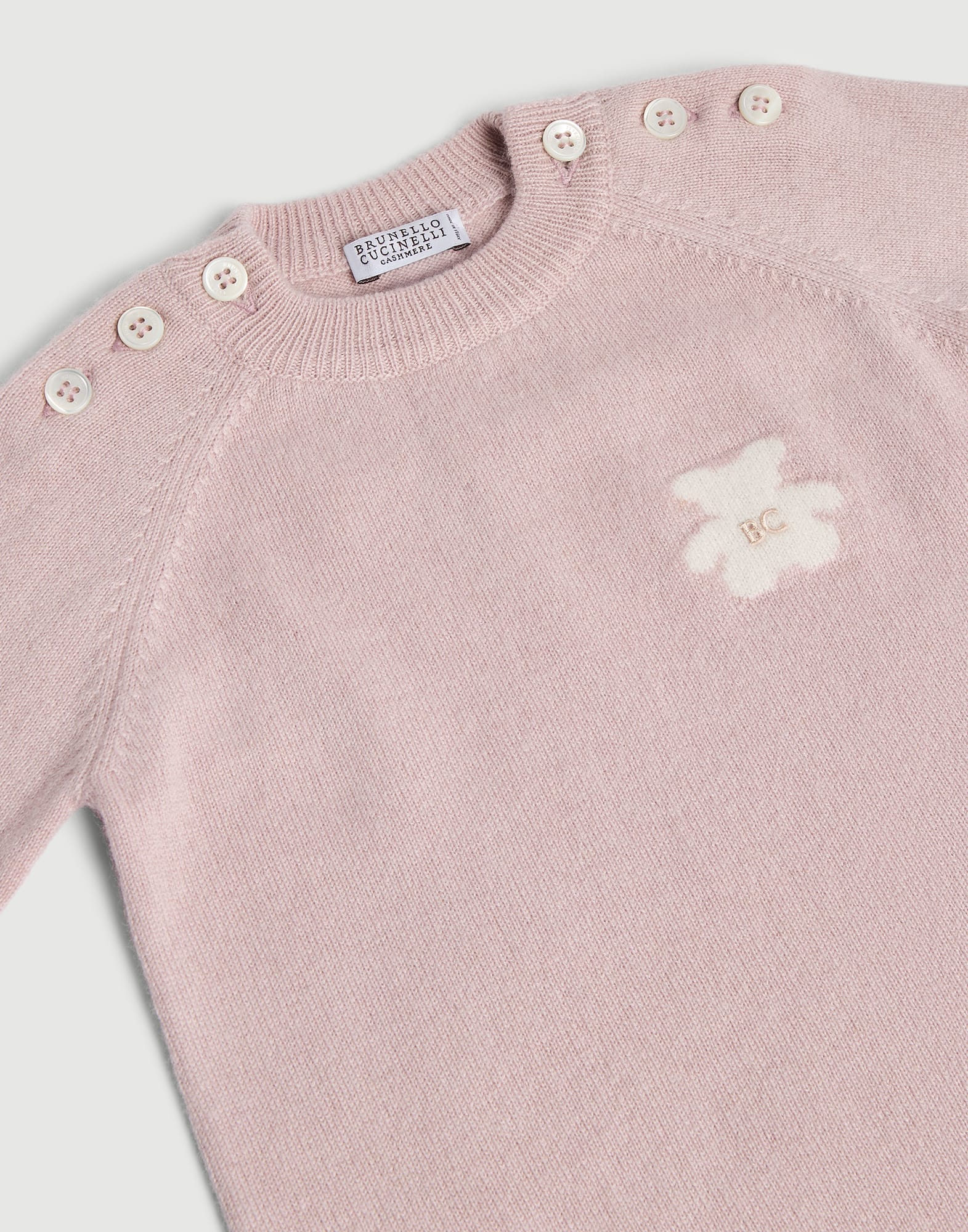 Baby Bernie針織連身服 粉紅色 嬰幼兒 - Brunello Cucinelli