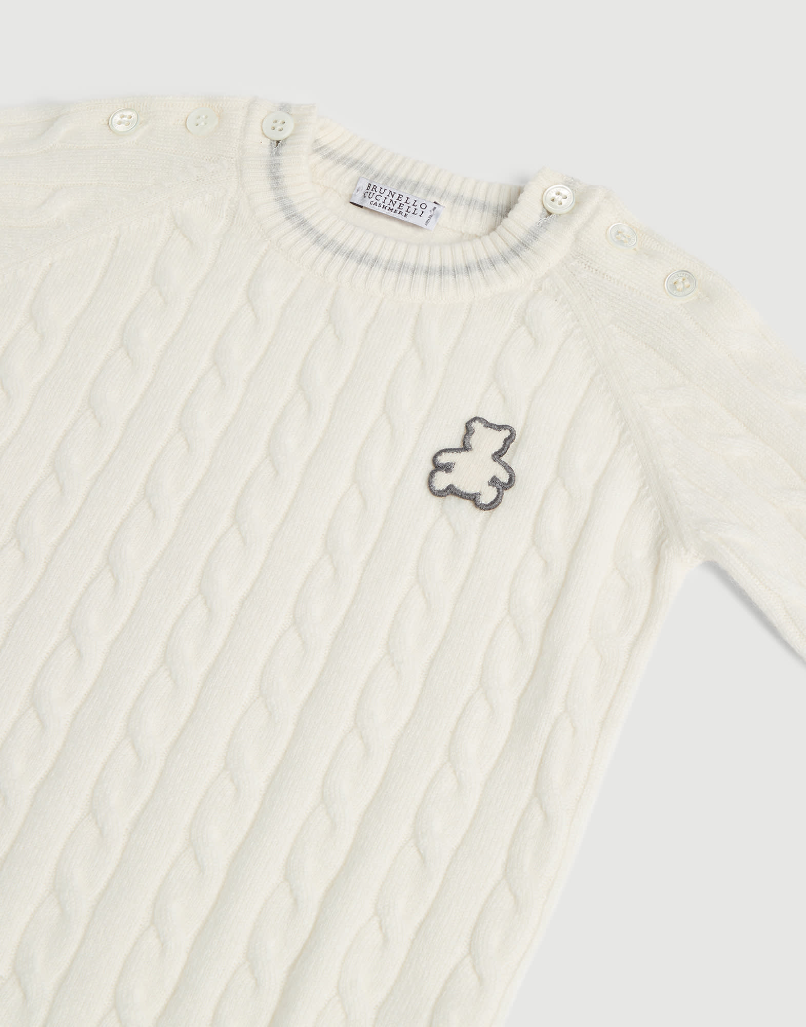 Baby Bernie麻花紋連身服 巴拿馬 嬰幼兒 - Brunello Cucinelli