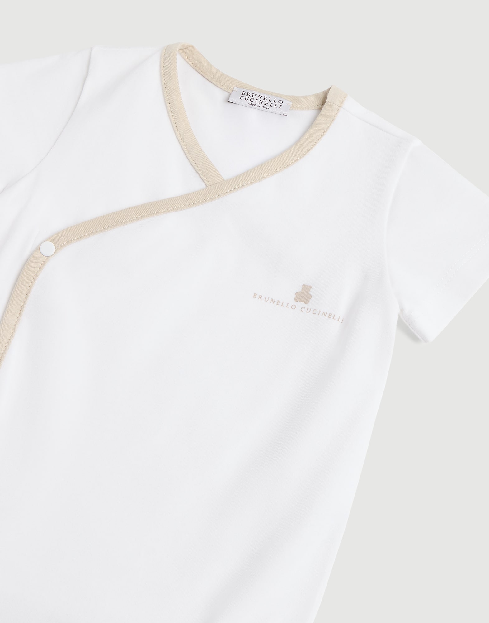 Baby Bernie連身衣 白色 嬰幼兒 - Brunello Cucinelli