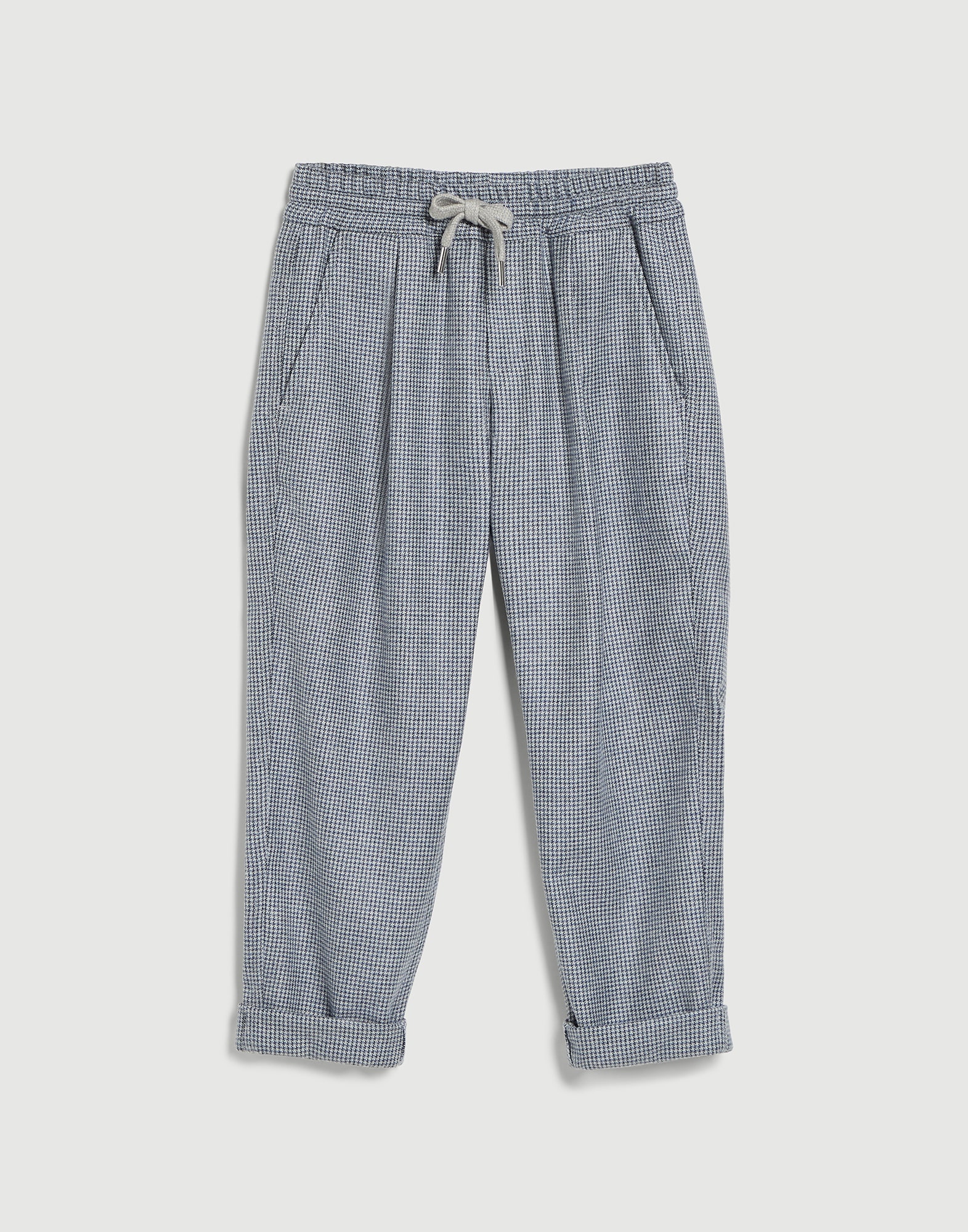 Cashmere and silk trousers for Boys in Cerulean | Brunello Cucinelli