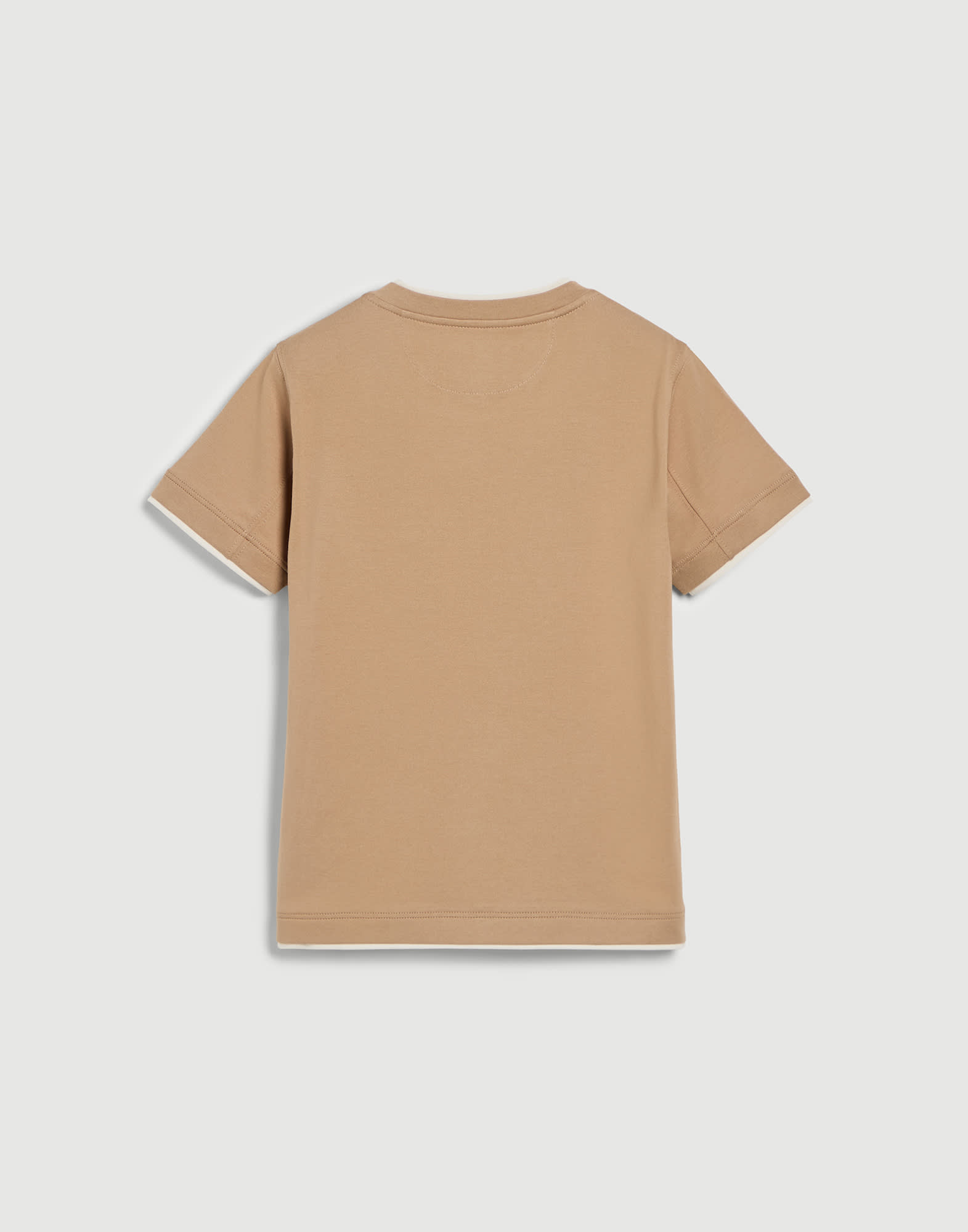 Cotton jersey T-shirt for Boys in Medium Grey | Brunello Cucinelli