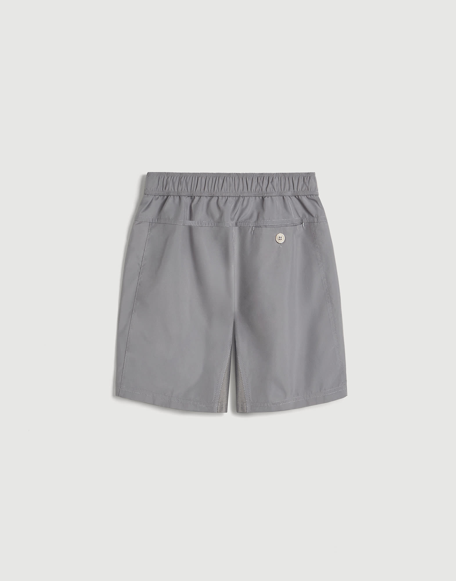 ブルネロクチネリ　バミューダパンツ ボーイズ 向け ホワイト ロゴ入り ナイロン バミューダパンツ