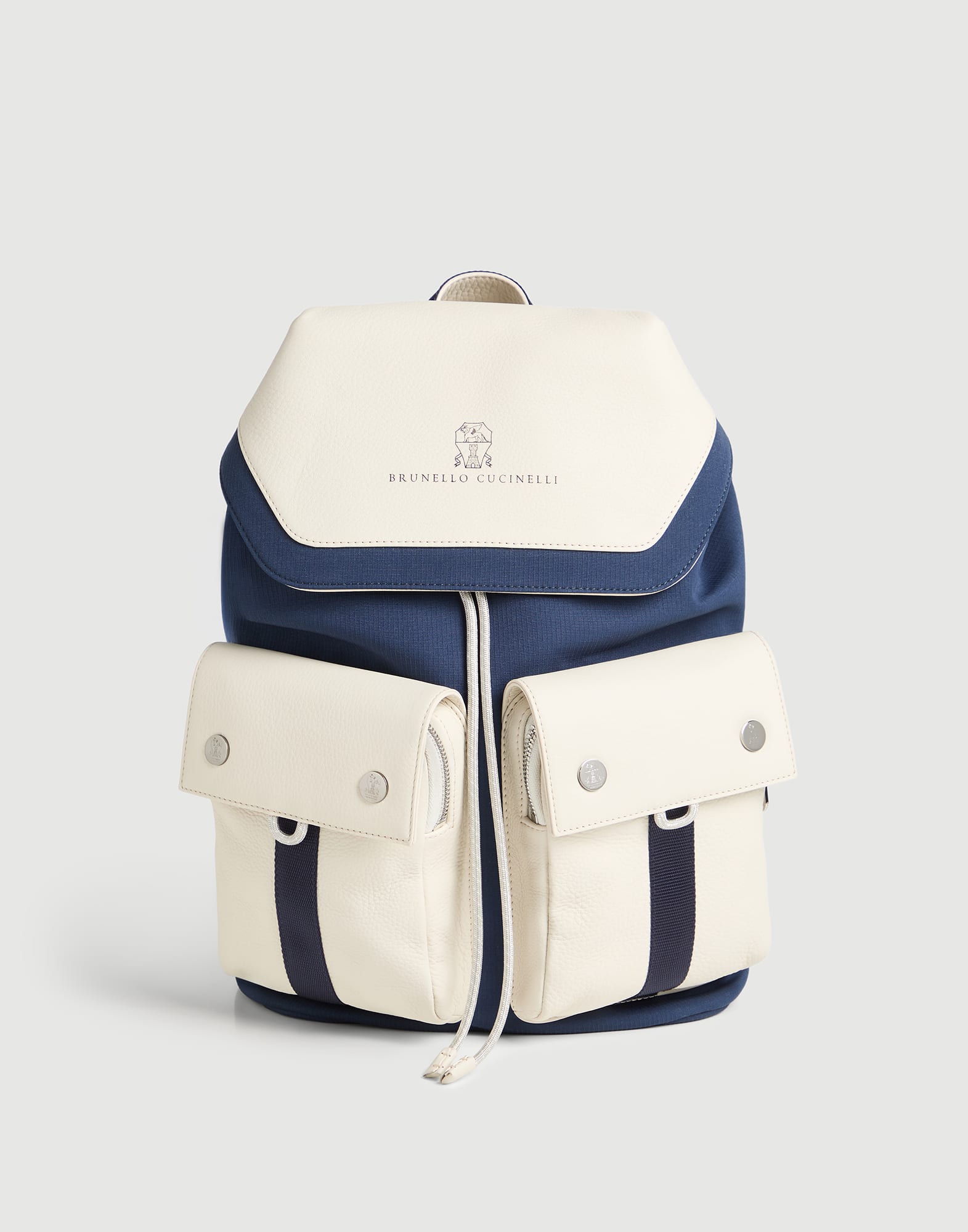 Calfskin backpack Blue Boys - Brunello Cucinelli