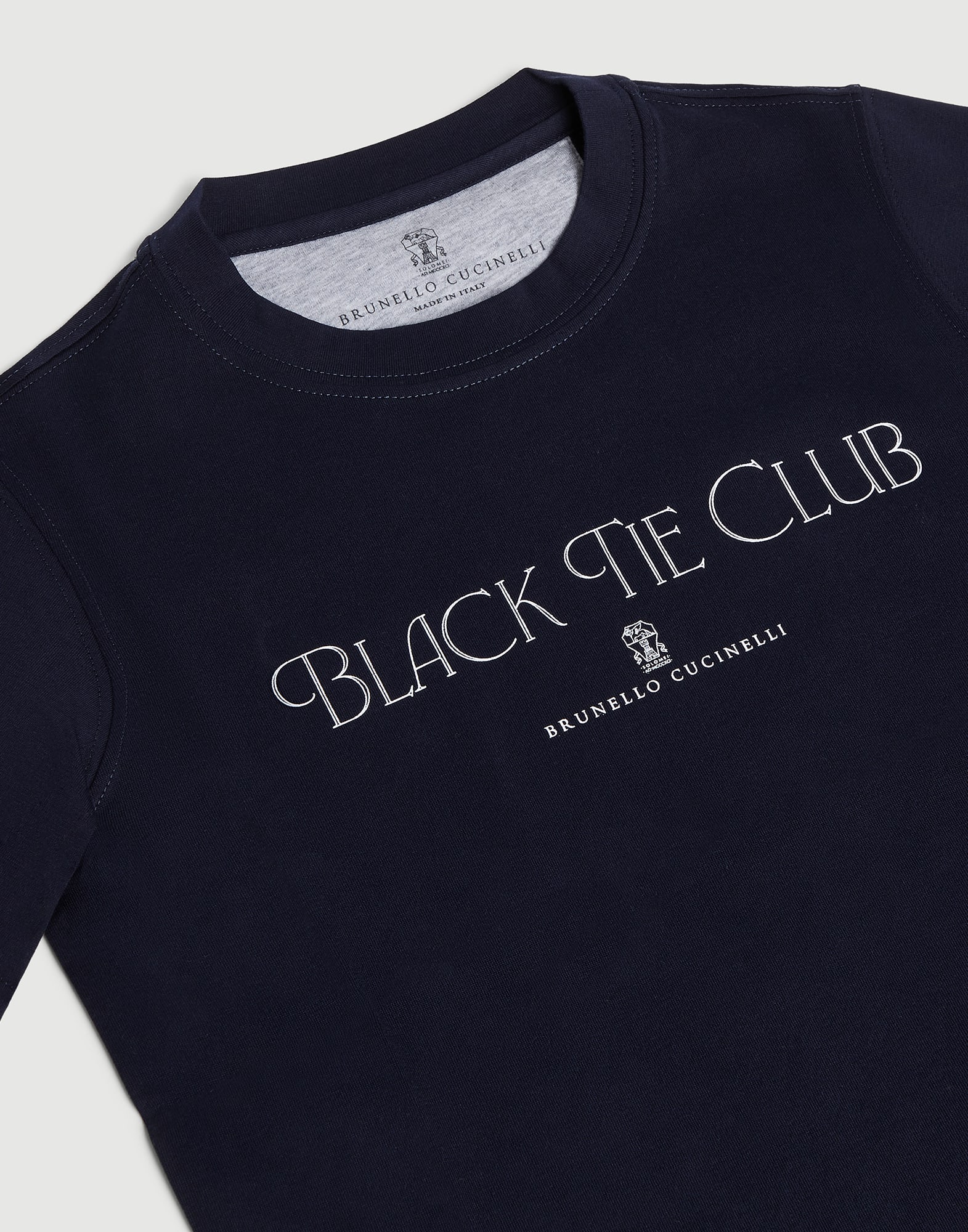 Cotton jersey T-shirt for Boys in Cobalt | Brunello Cucinelli