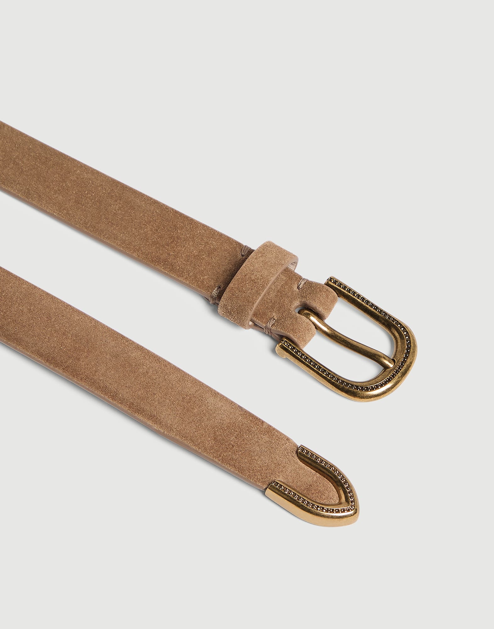 ガールズ 向け ヘーゼルナッツ スエード ベルト | Brunello Cucinelli