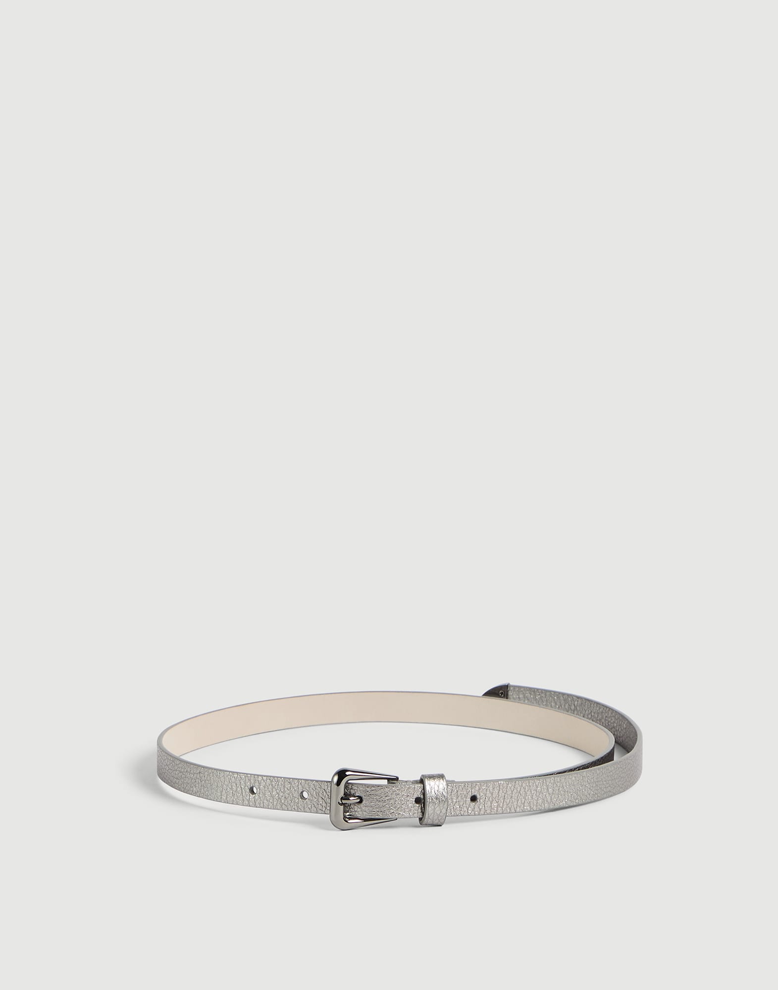 Grained calfskin belt Silver Girls - Brunello Cucinelli