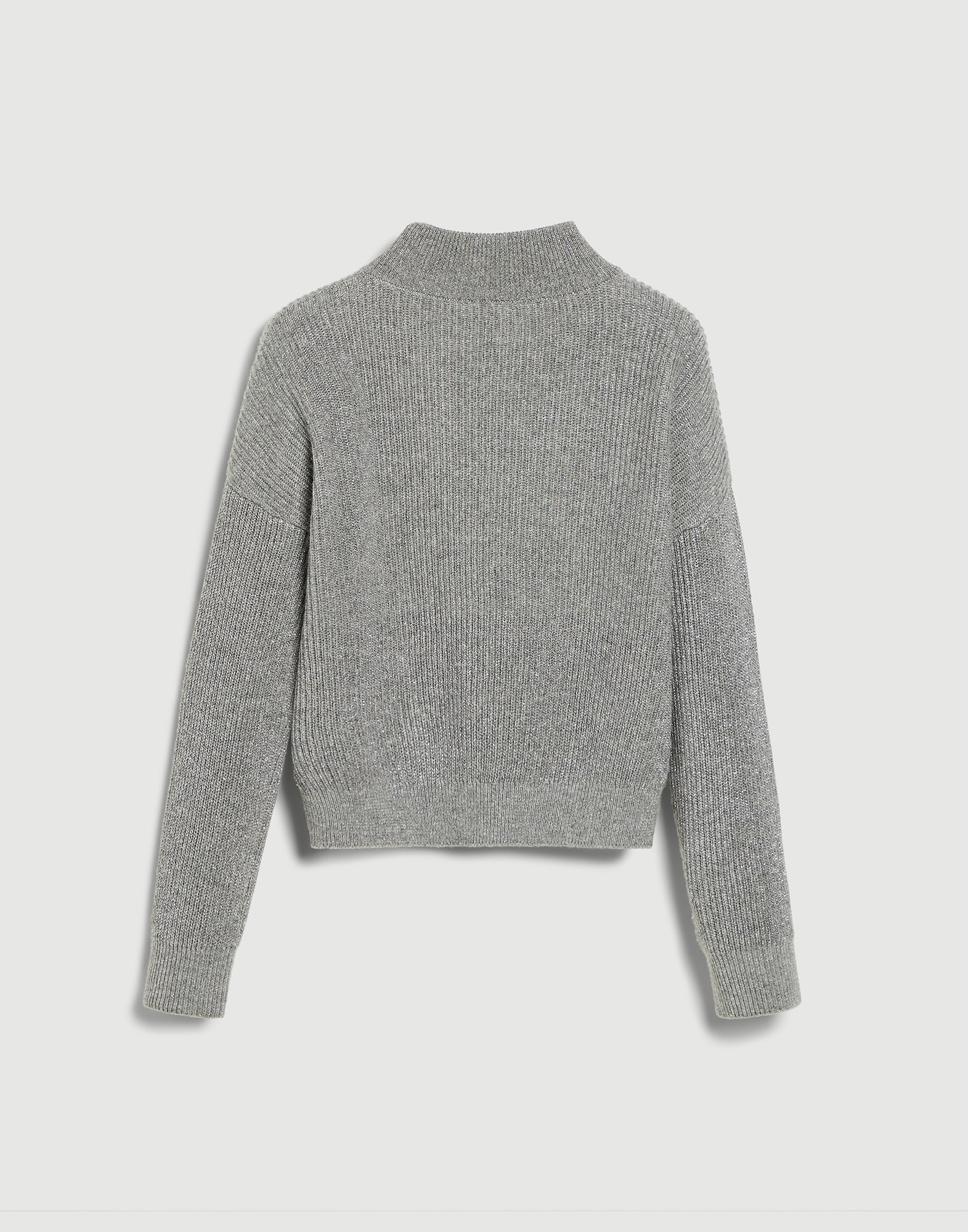 Sparkling cashmere sweater for Girls in Light Grey | Brunello