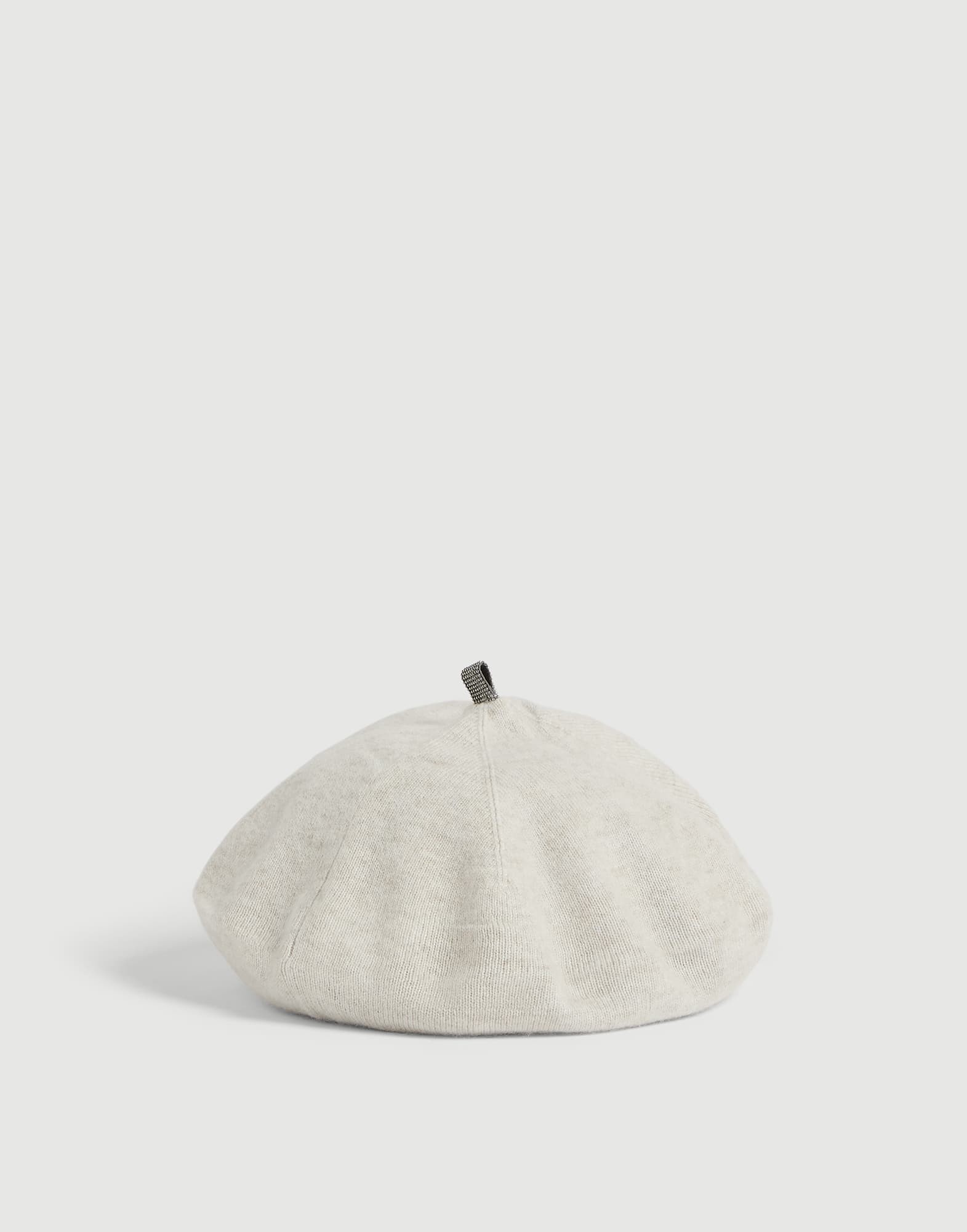 Knit beret Pearl Grey Girls - Brunello Cucinelli